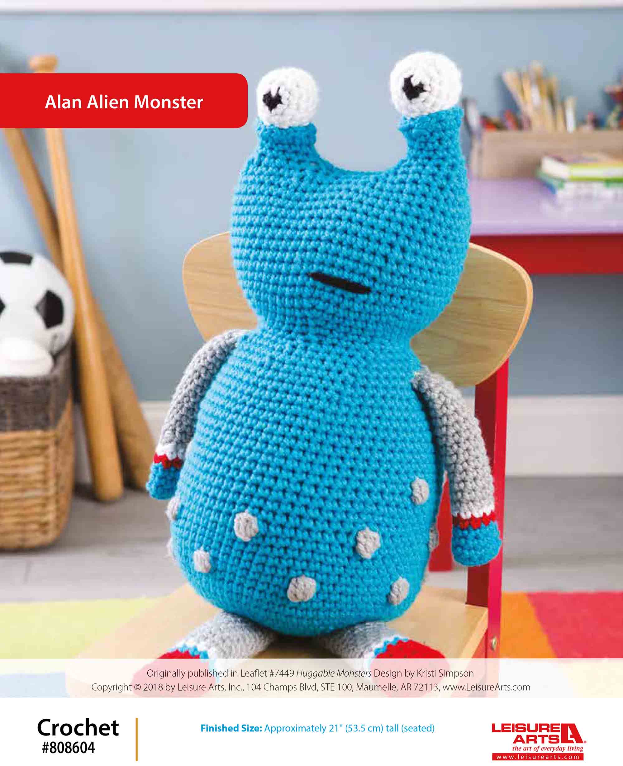 Leisure Arts Alan Alien Monster Crochet ePattern