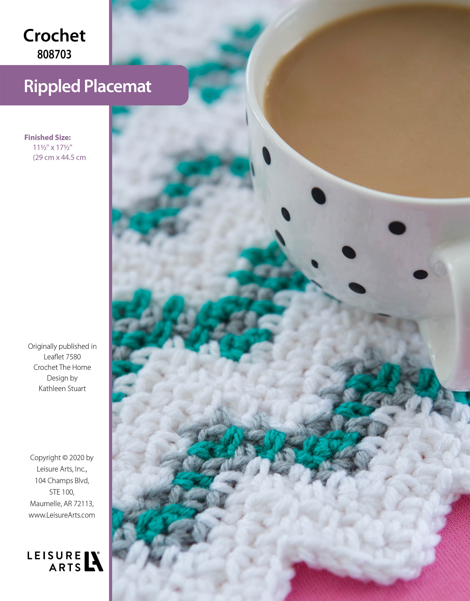 Leisure Arts Crochet For The Home Ripple Placemat ePattern