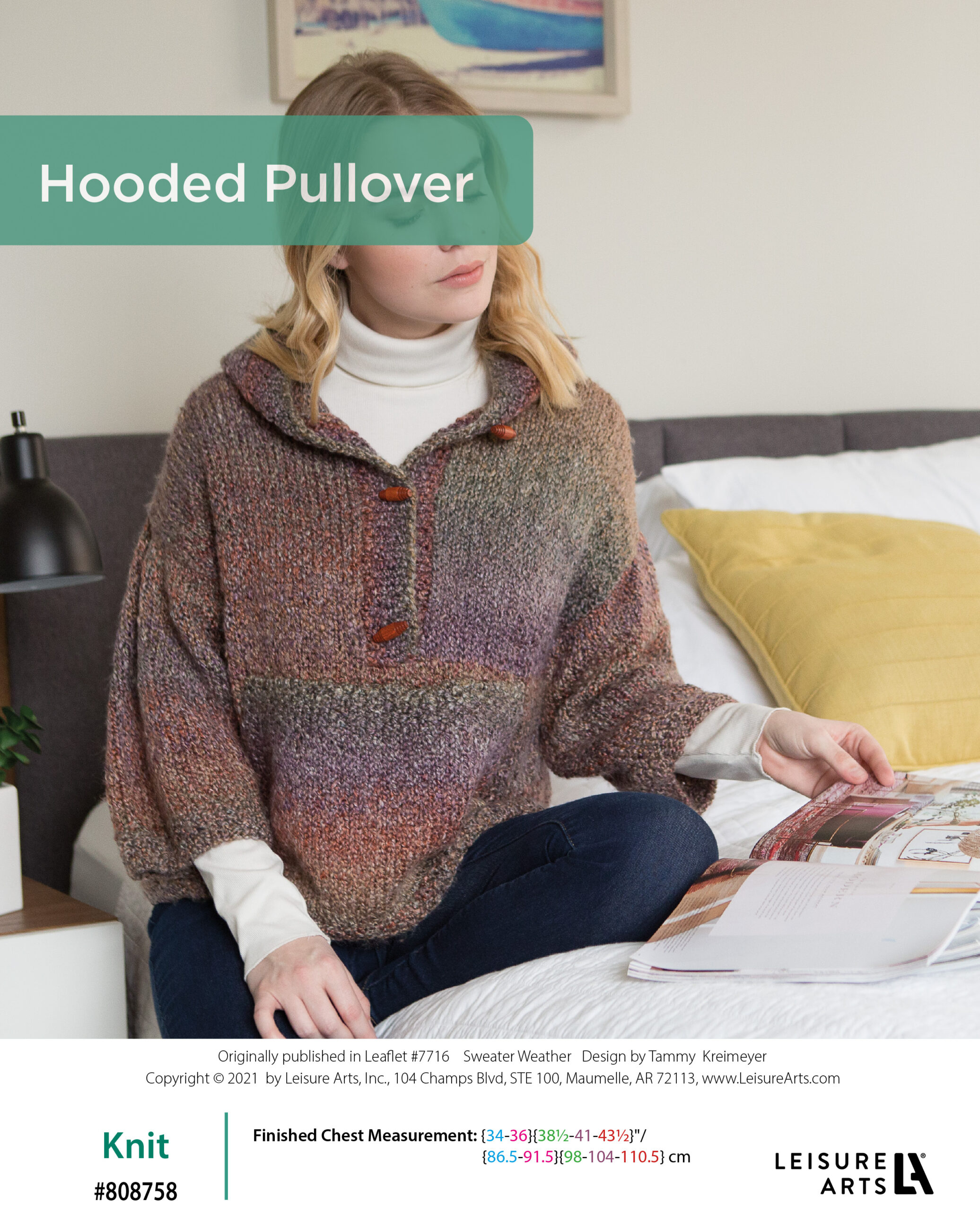 Leisure Arts Hooded Pullover Knit ePattern