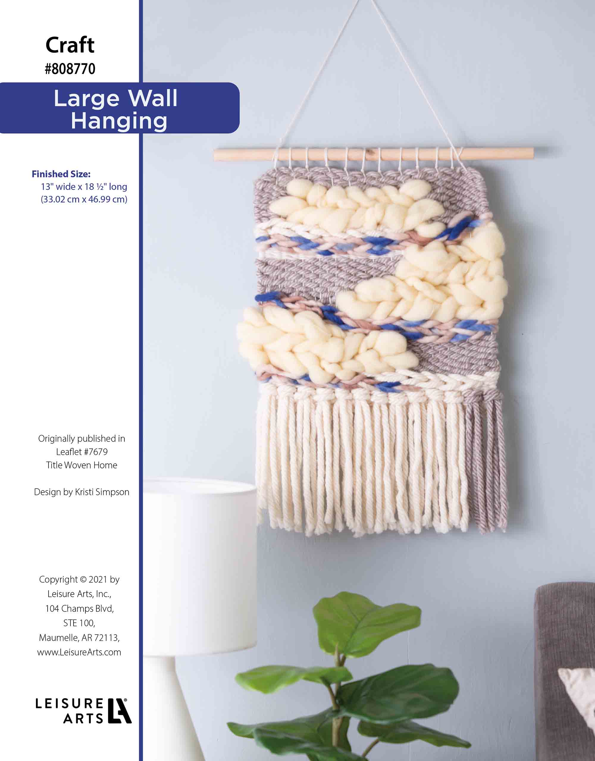 Leisure Arts Large Woven Wall Hanging ePattern