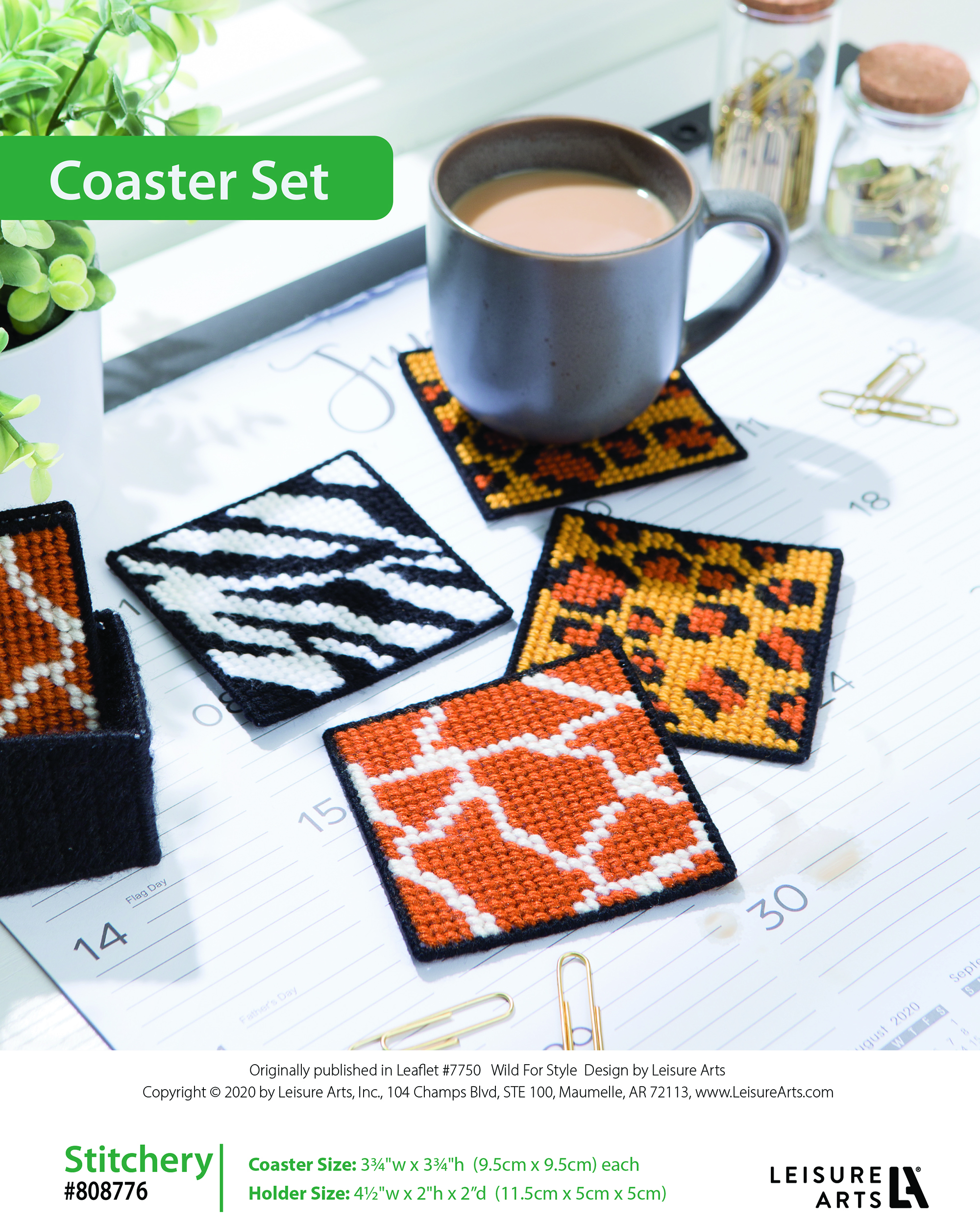 Leisure Arts ePattern Coaster Set