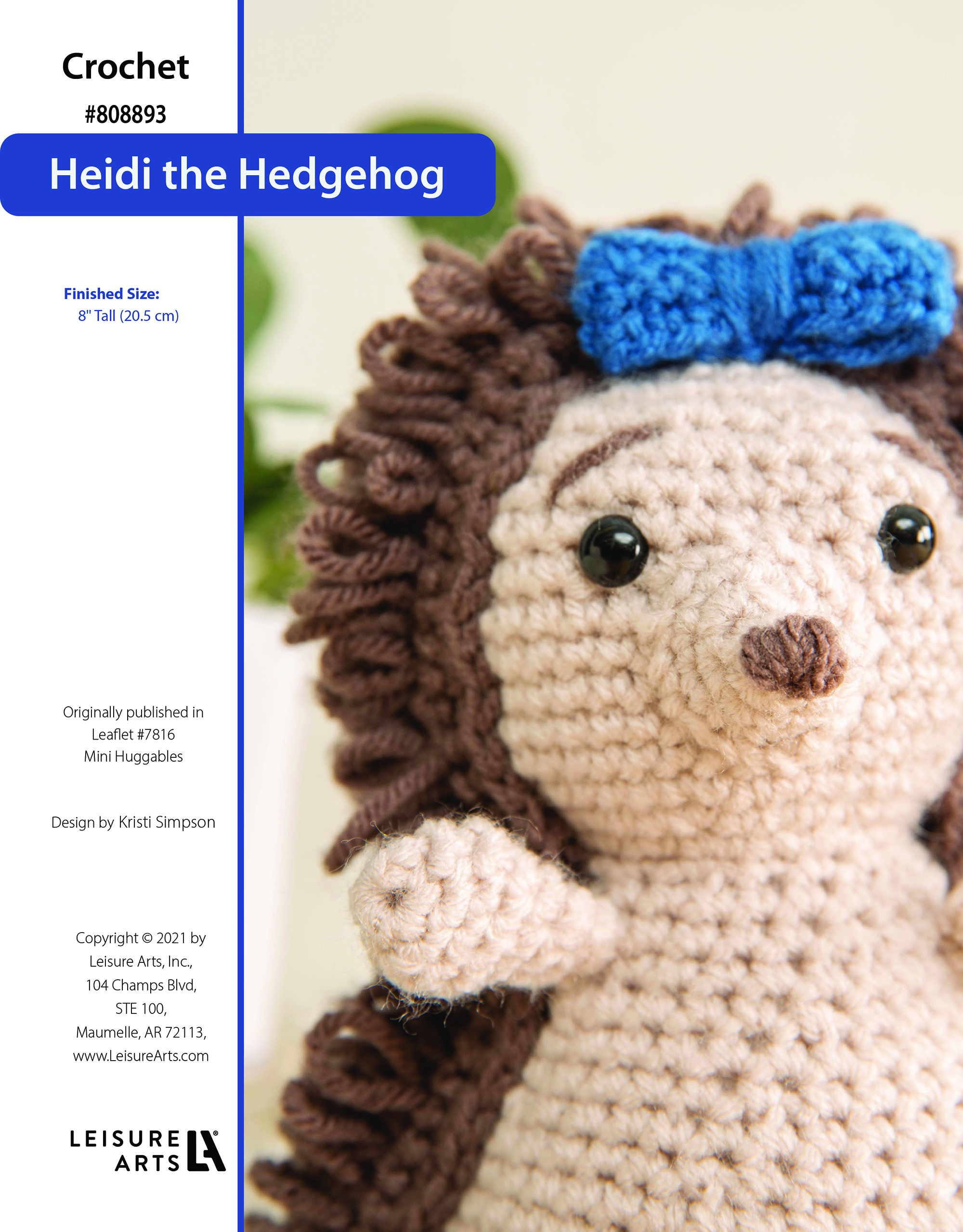 Leisure Arts ePattern Heidi the Hedgehog