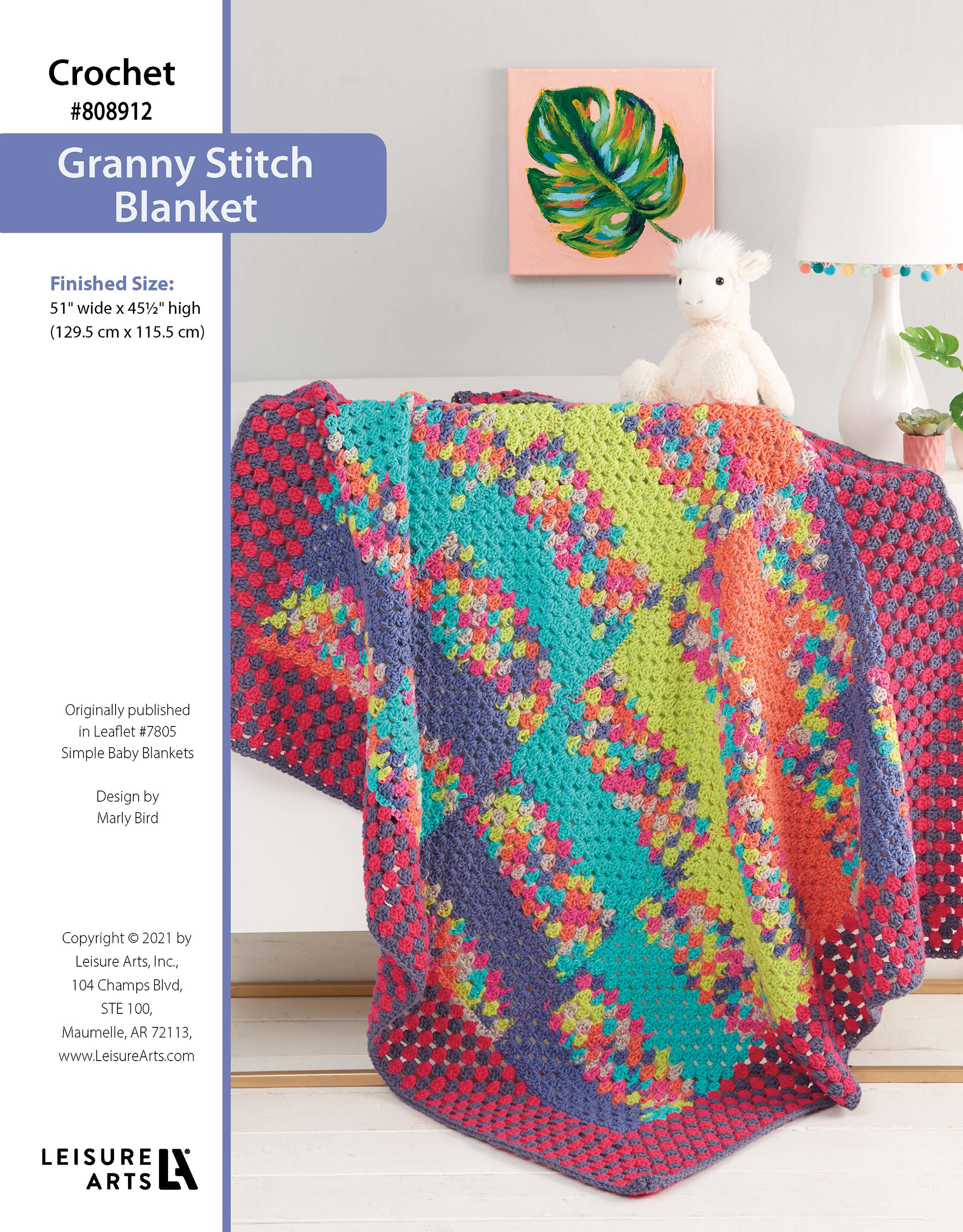 Leisure Arts ePattern Crochet Granny Stitch Blanket