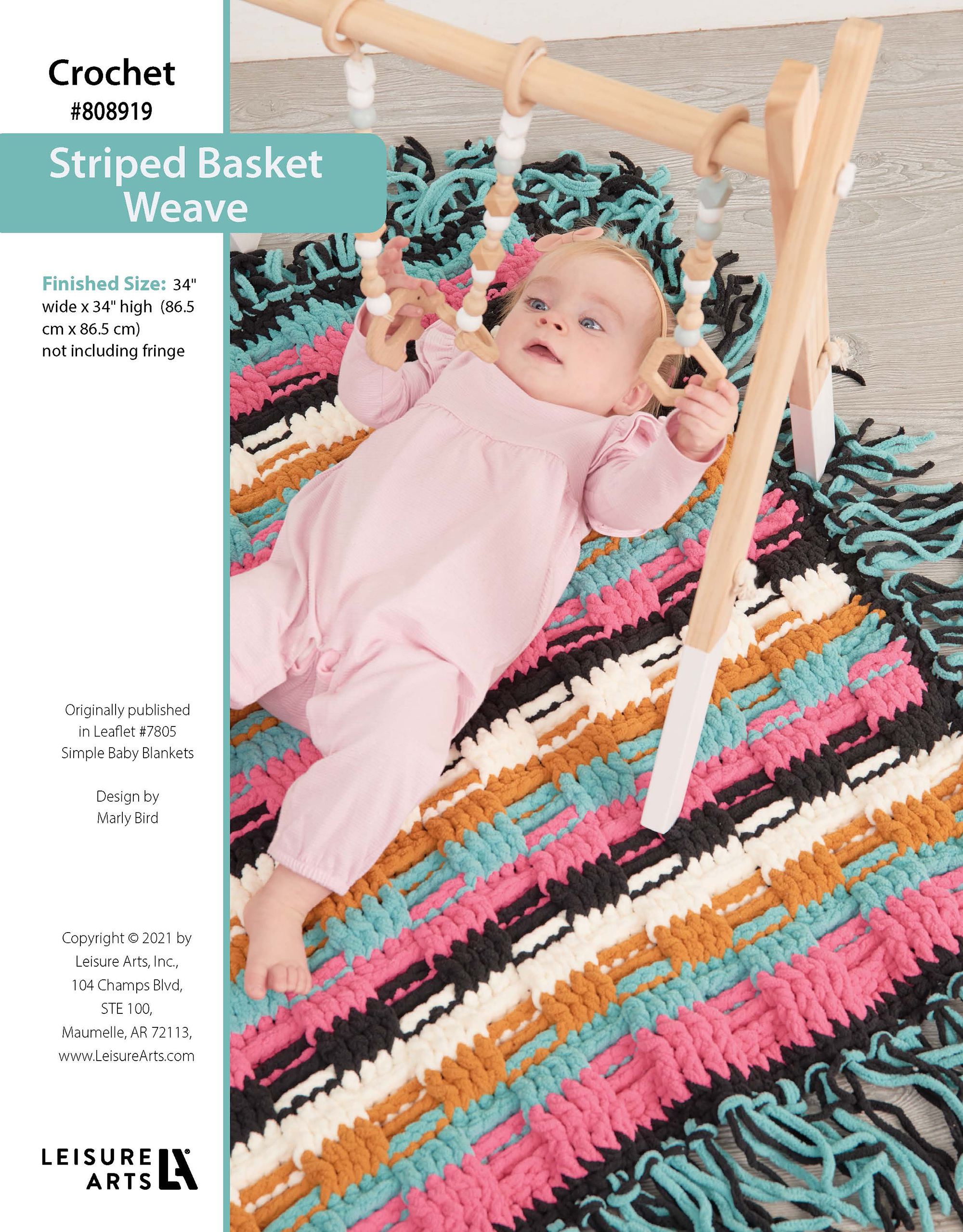 Leisure Arts ePattern Crochet Striped Basket Weave