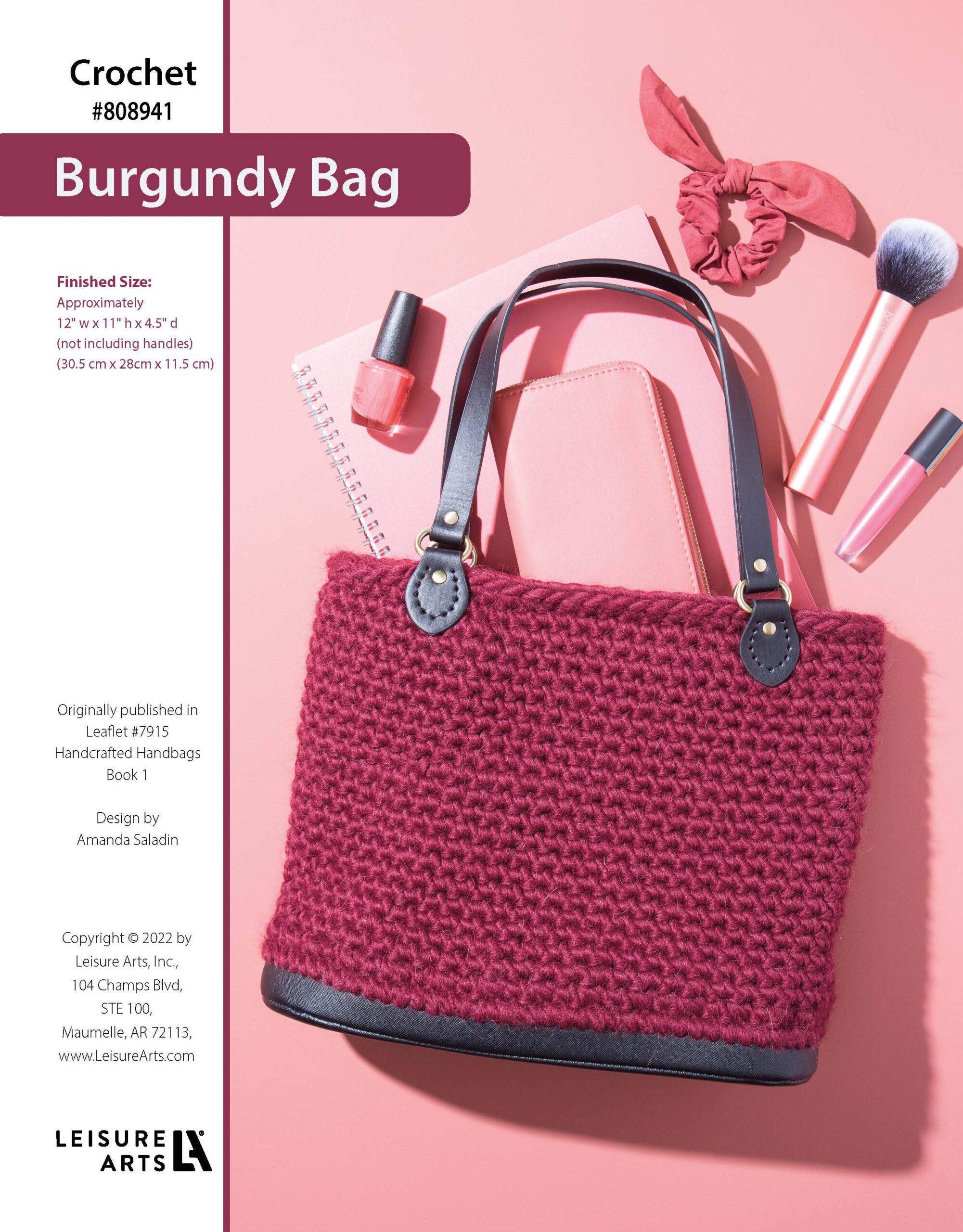 Leisure Arts Burgundy Bag ePattern