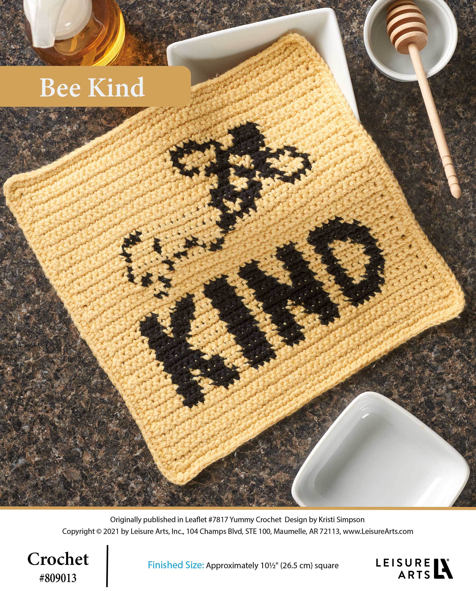 Leisure Arts Yummy Crochet Bee Kind ePattern