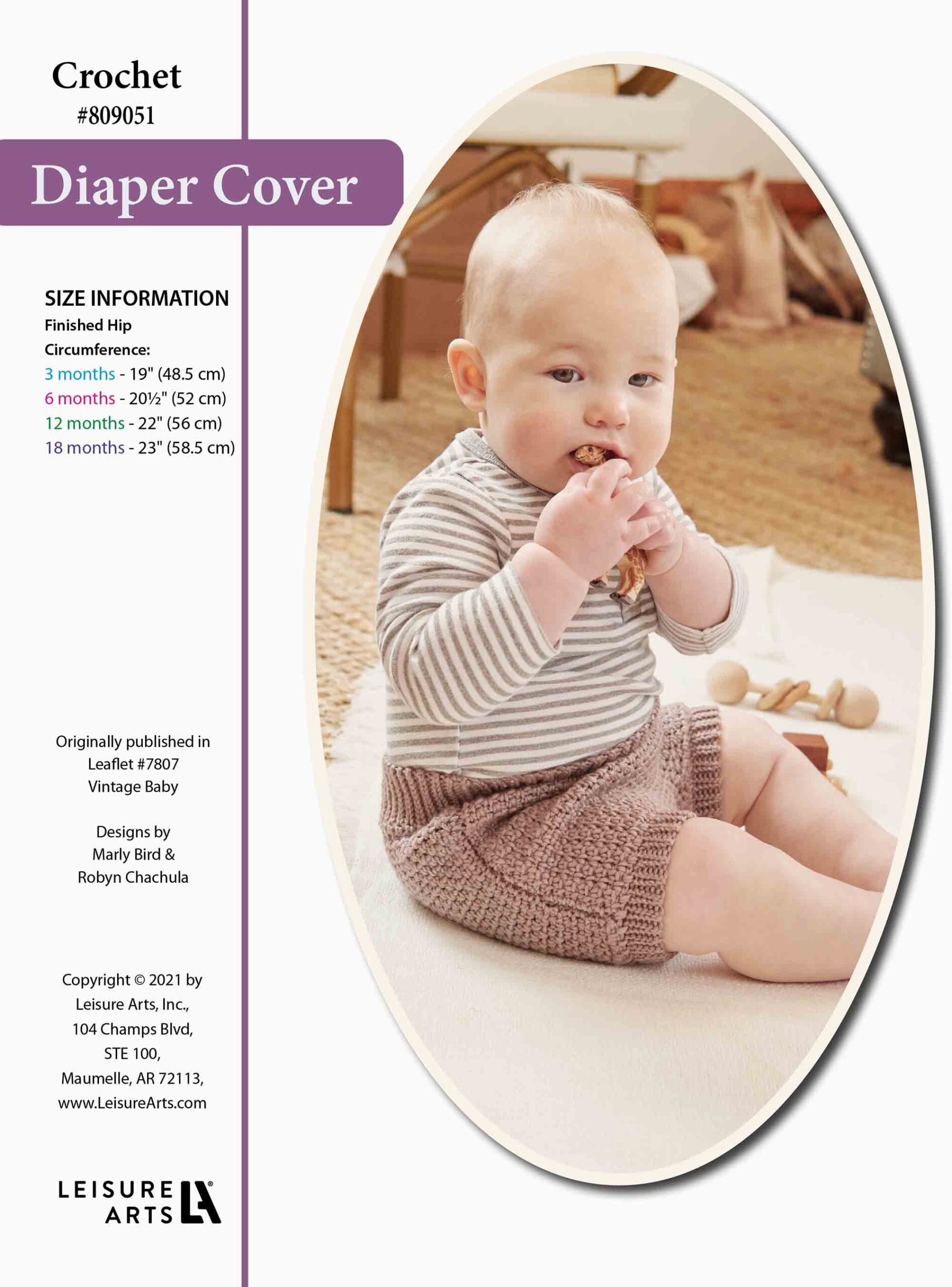 Leisure Arts Vintage Baby Crochet Diaper Cover ePattern