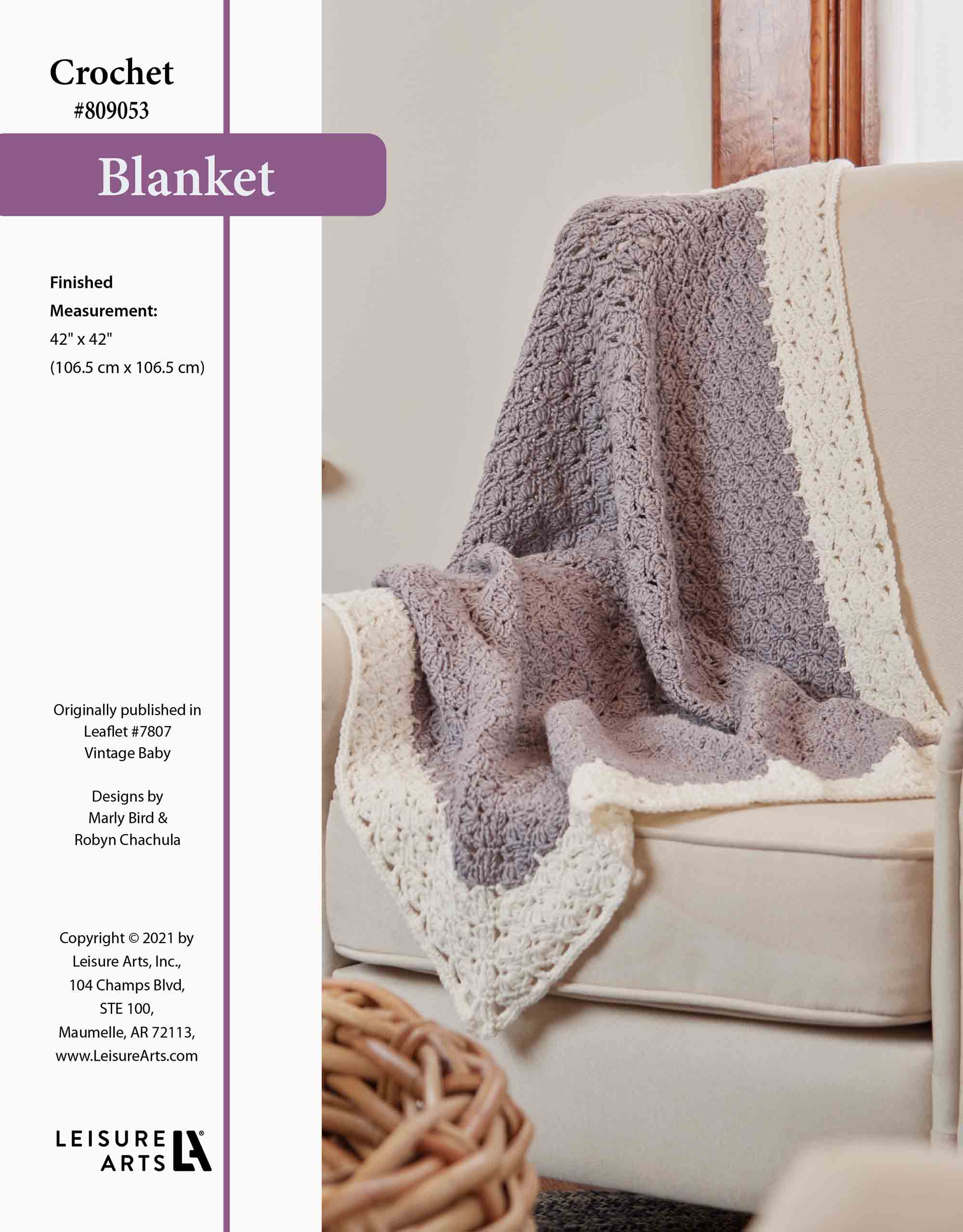 Leisure Arts Vintage Baby Crochet Blanket ePattern