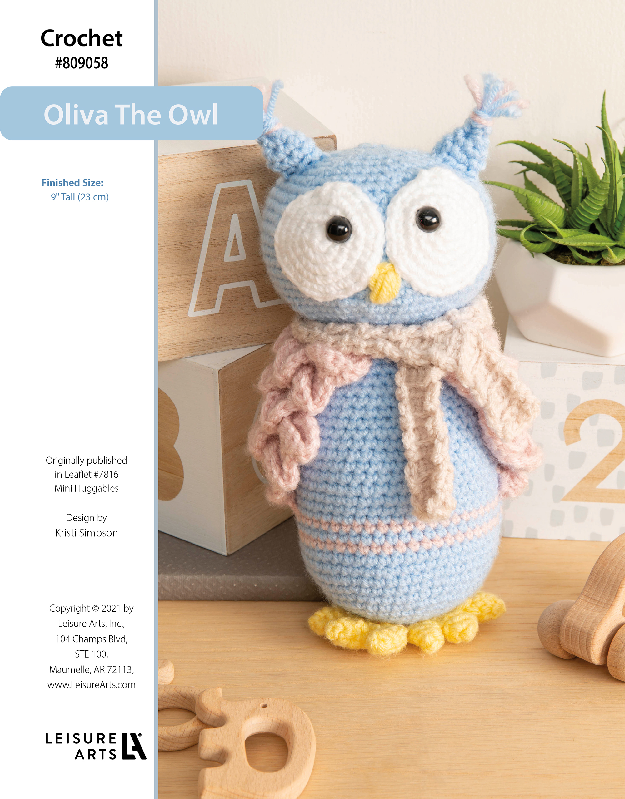 Leisure Arts ePattern Crochet Olivia the Owl