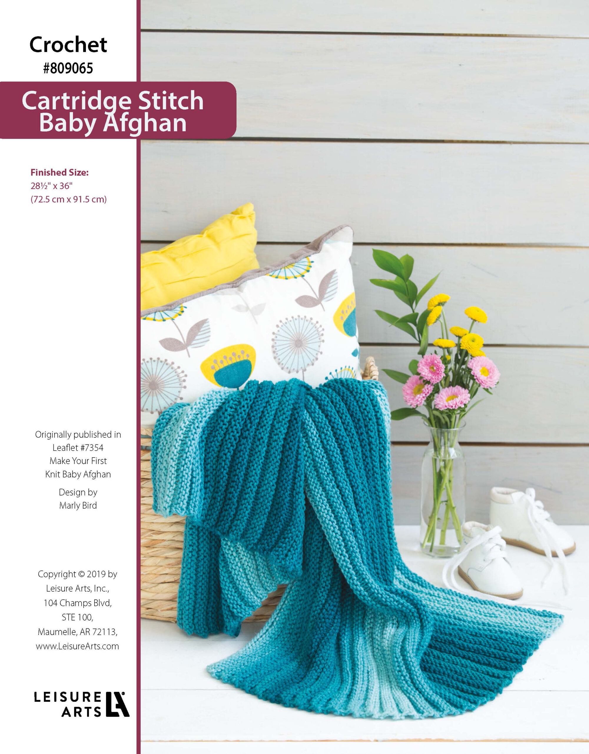 Leisure Arts ePattern Knit Cartridge Stitch Baby Afghan