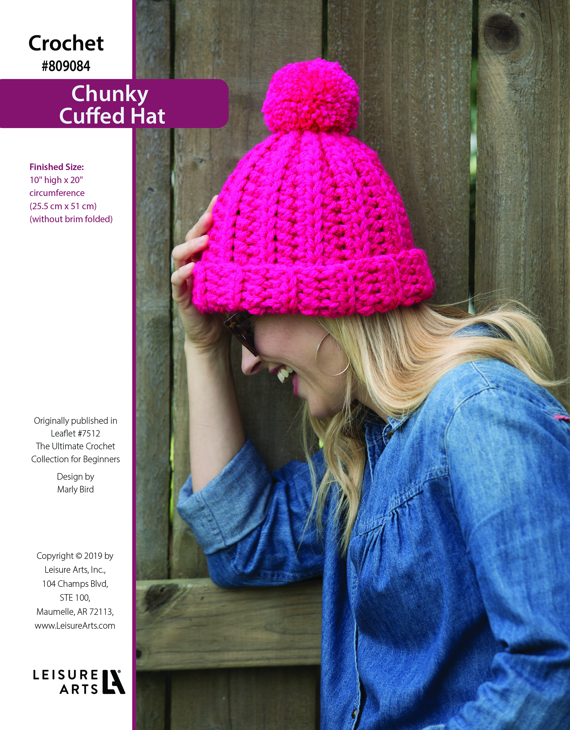 Leisure Arts ePattern Crochet Chunky Cuffed Hat