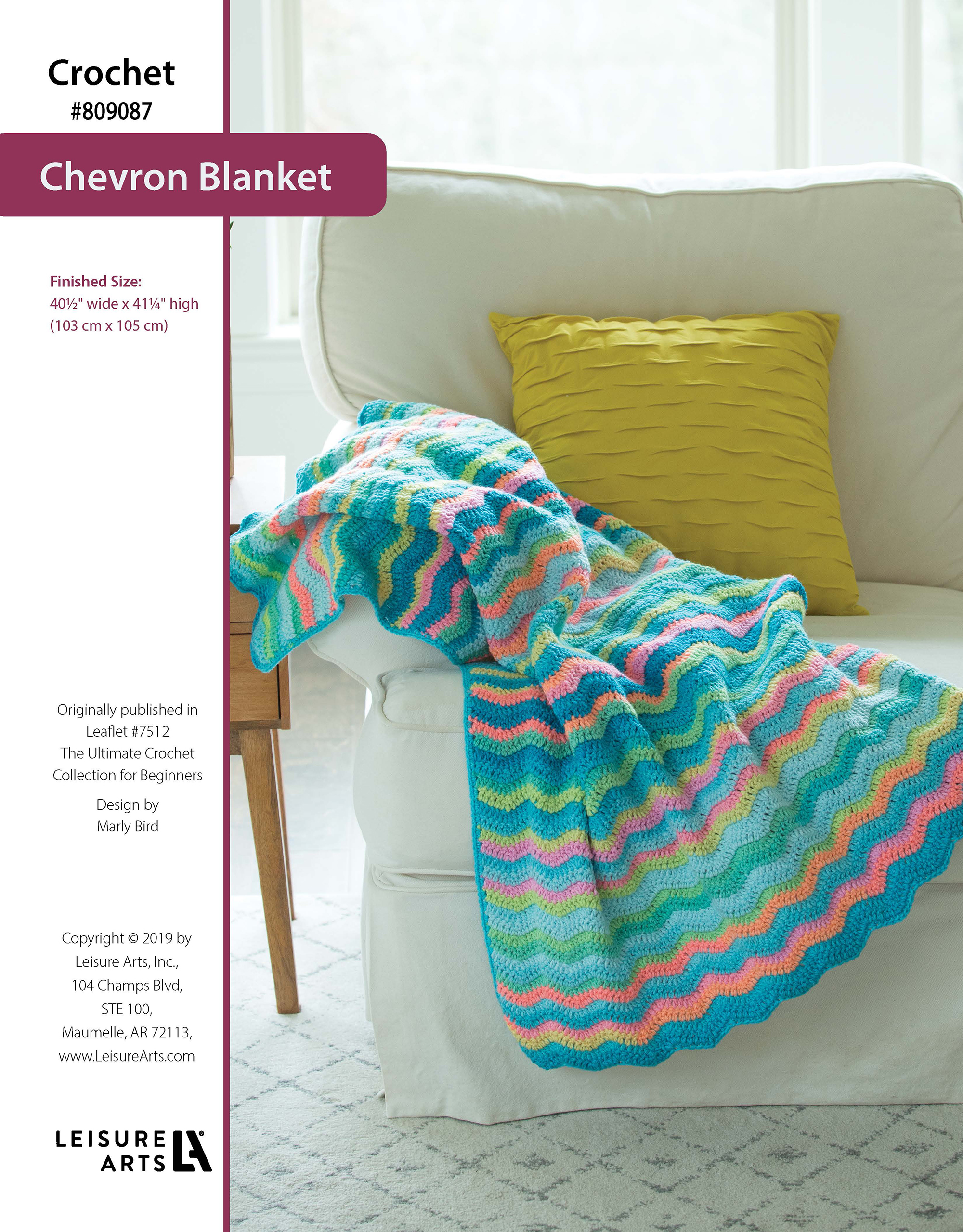 Leisure Arts ePattern Crochet Chevron Blanket