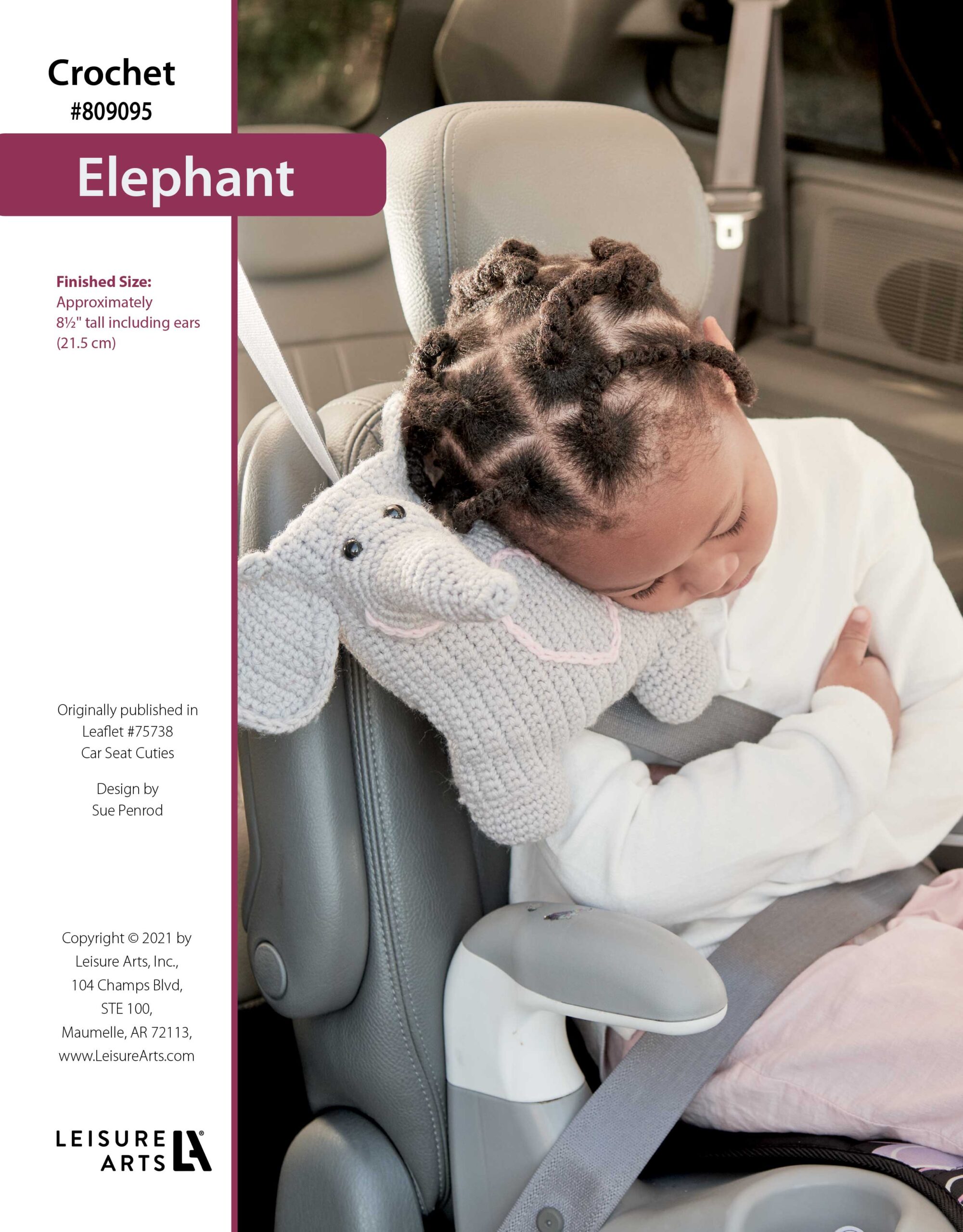 Leisure Arts Car Seat Cuties Elephant Crochet ePattern