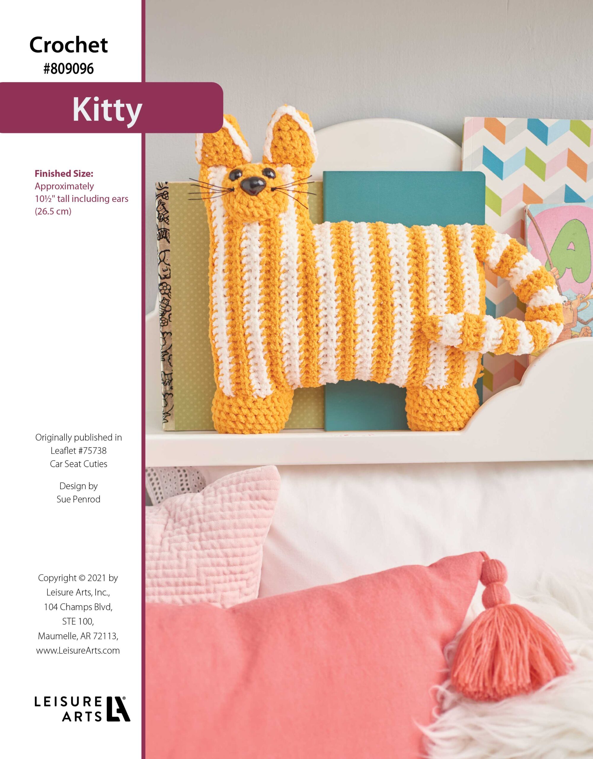 Leisure Arts Car Seat Cuties Kitty Crochet ePattern