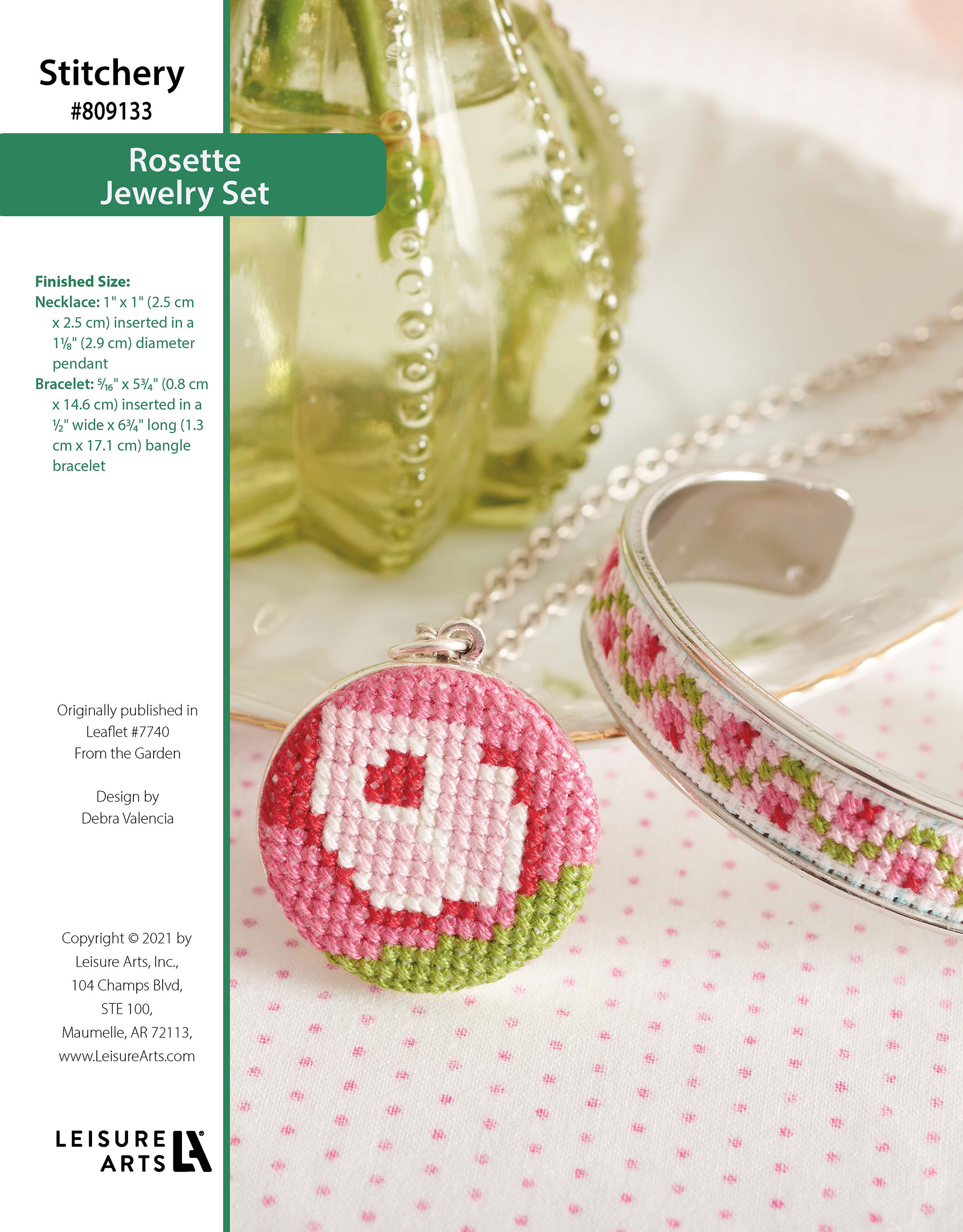 Leisure Arts From The Garden Rosette Jewelry Set ePattern