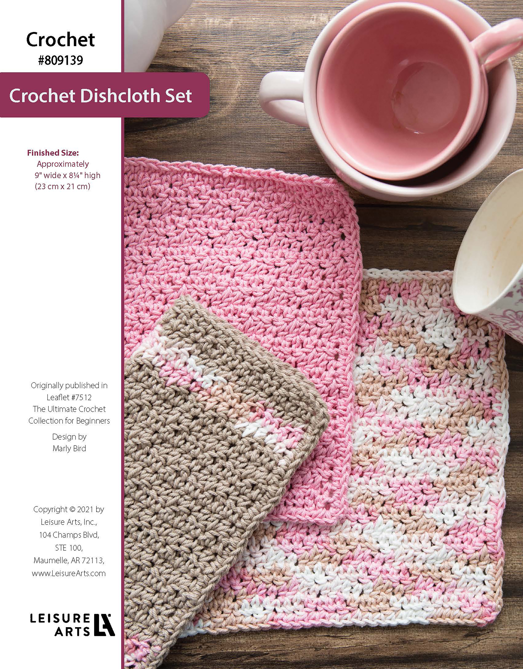 Leisure Arts ePattern Dishcloth Set