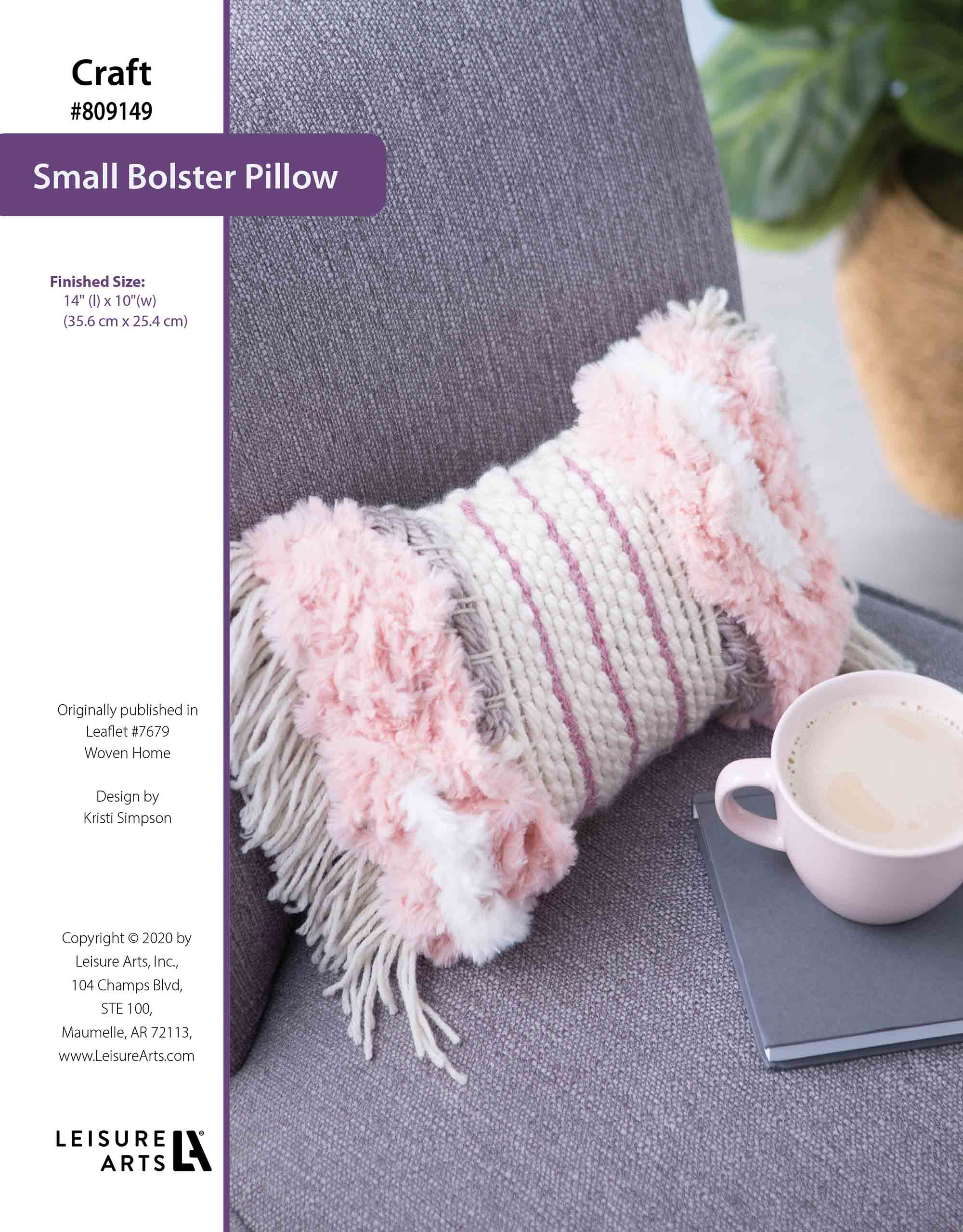 Leisure Arts Small Woven Bolster Pillow ePattern