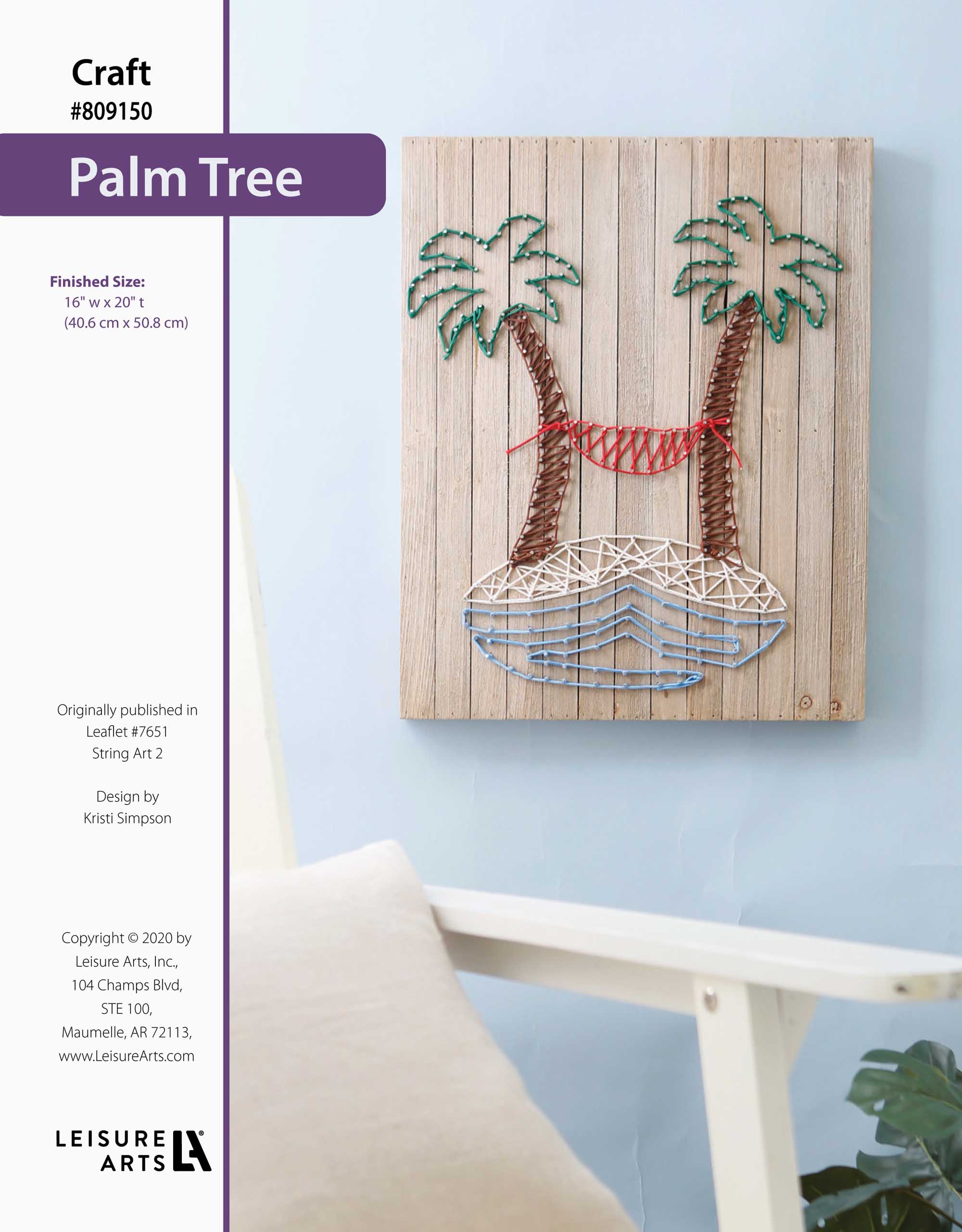 Leisure Arts String Art 2 Palm Tree ePattern