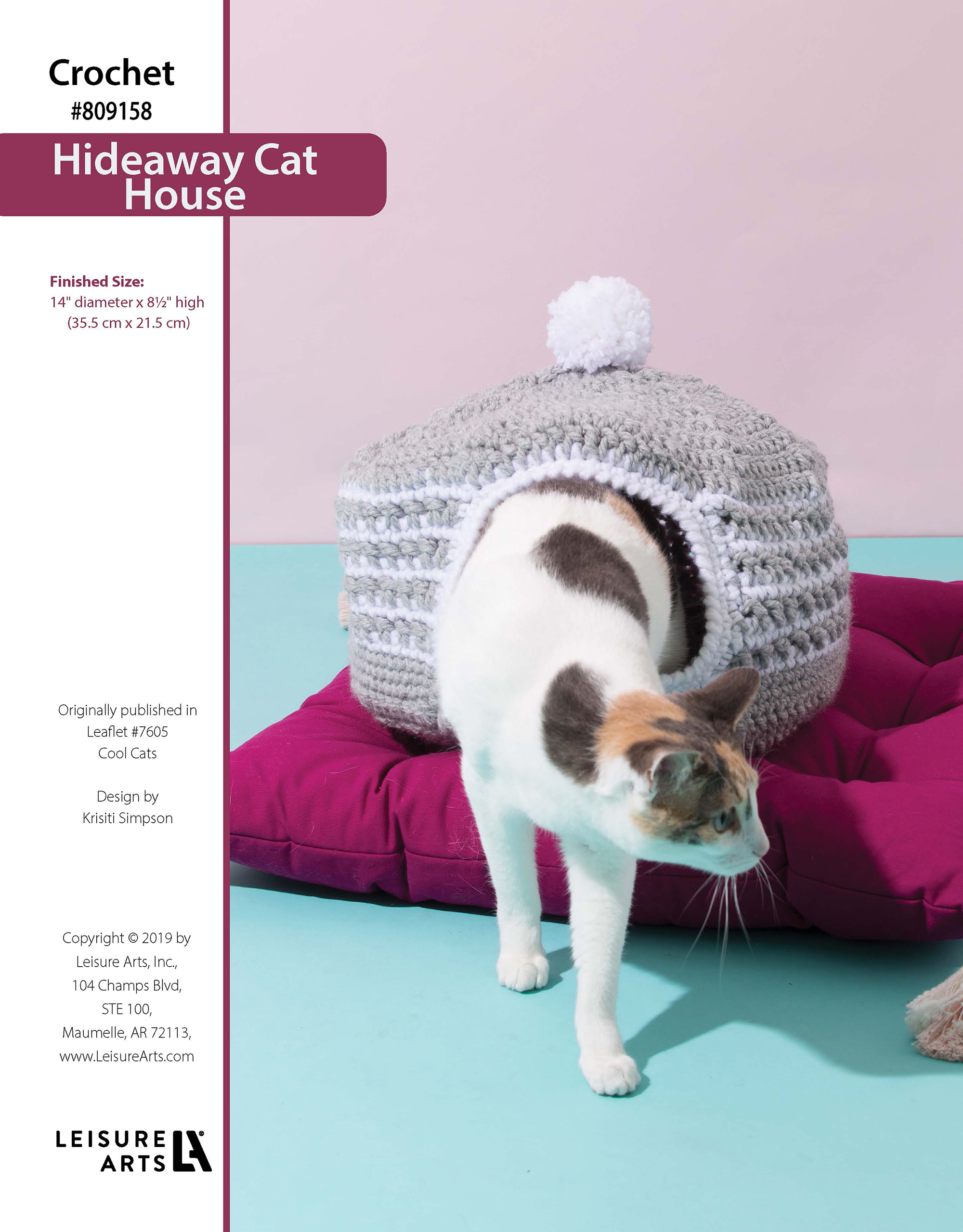 Leisure Arts ePattern Crochet Hideaway Cat House