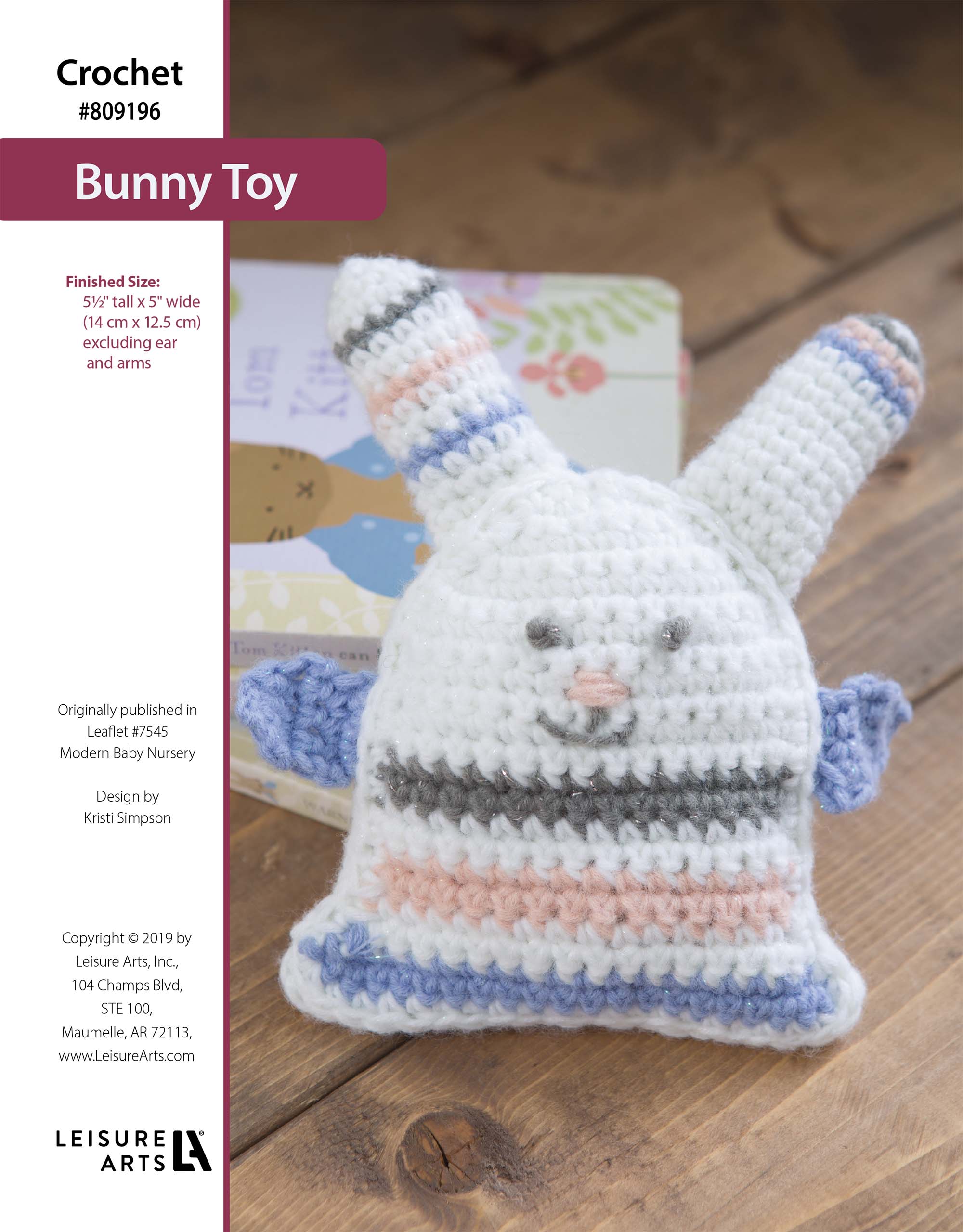 Leisure Arts Modern Baby Nursery Bunny Toy Crochet ePattern