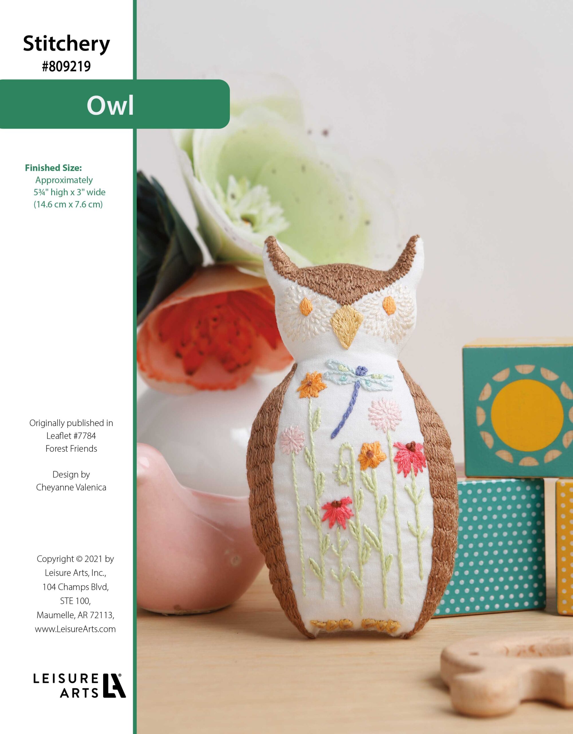 Leisure Arts Forest Friends Stitchery Owl ePattern