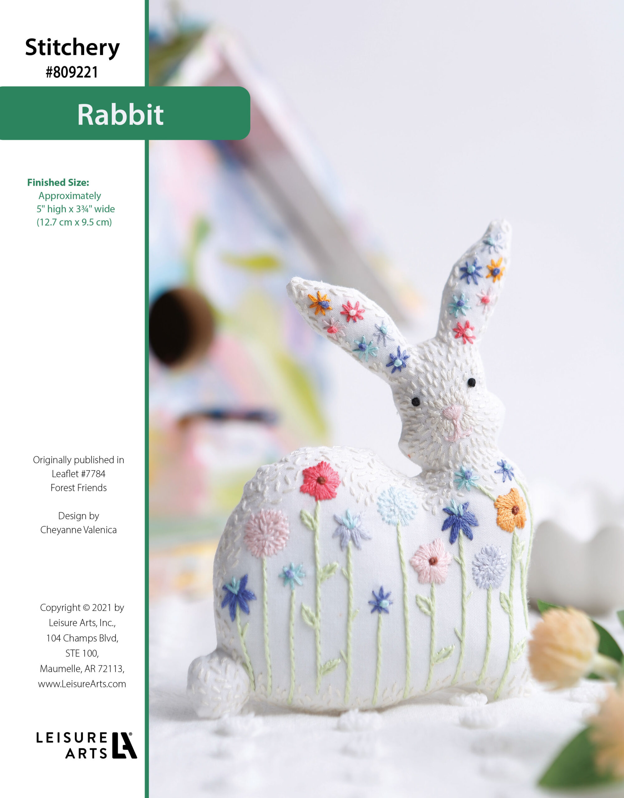 Leisure Arts Forest Friends Stitchery Rabbit ePattern