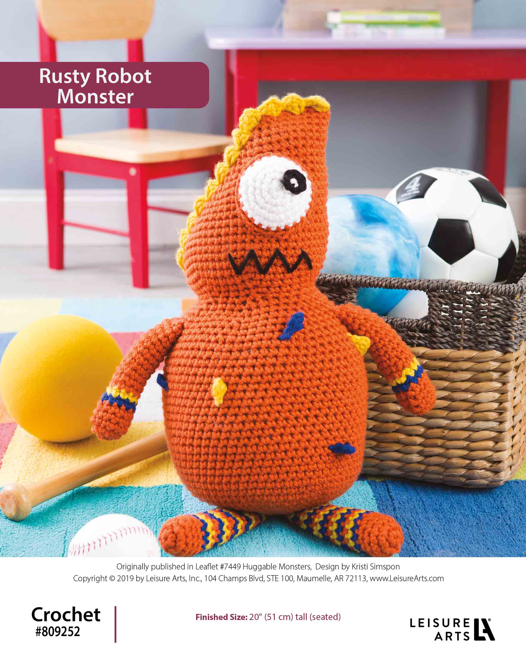 Leisure Arts Rusty Robot Monster Crochet ePattern