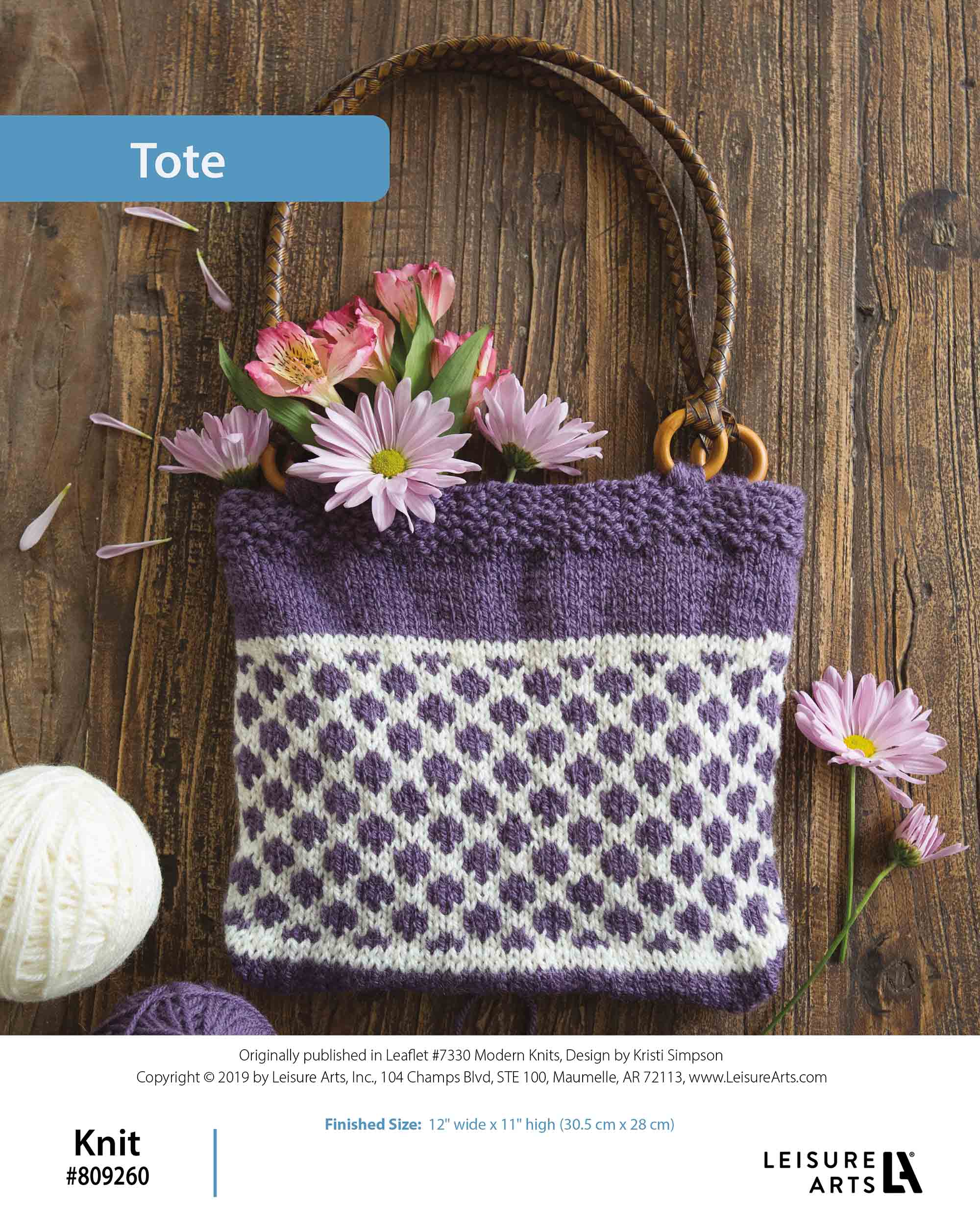 Leisure Arts Tote To Knit ePattern