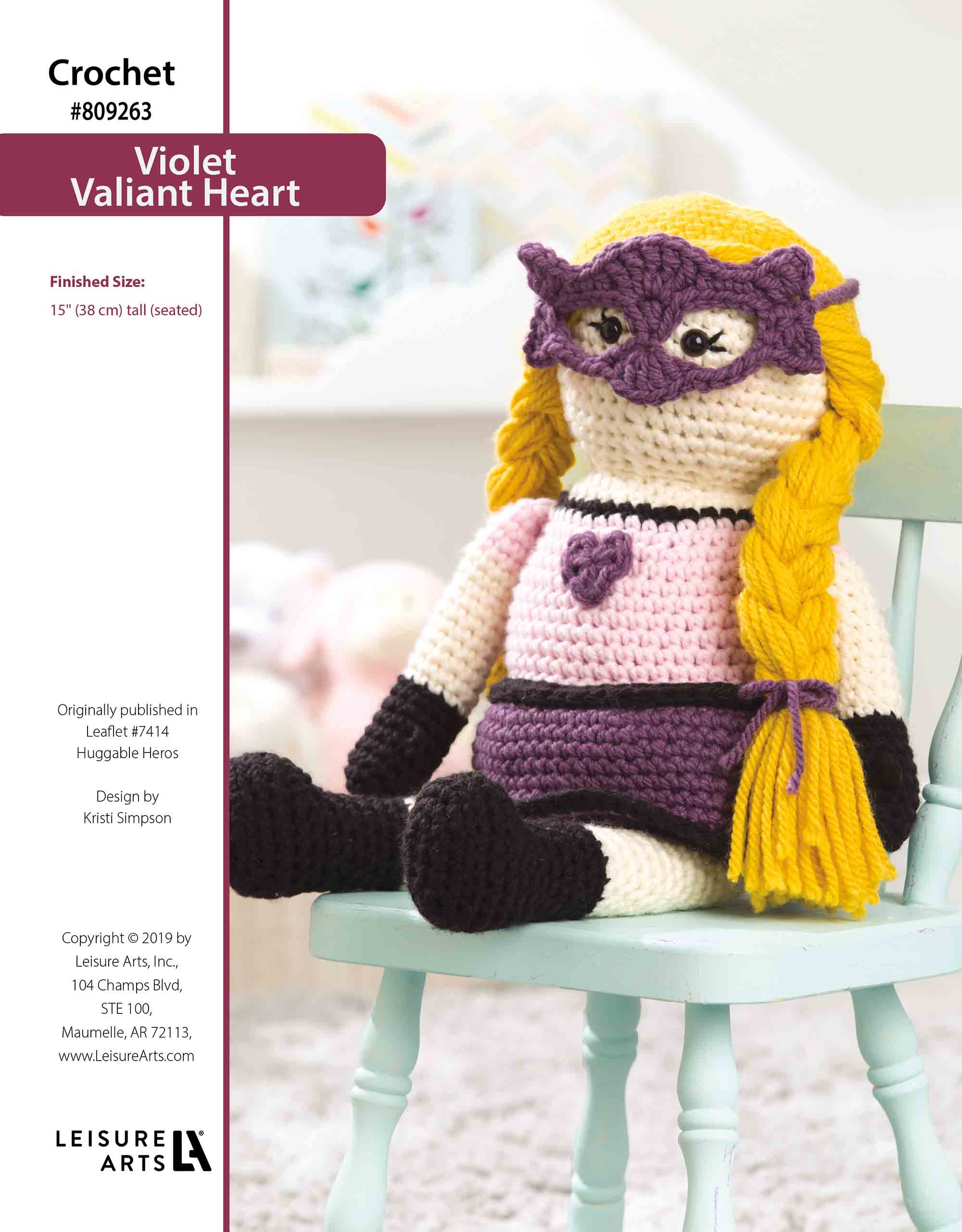 Leisure Arts Violet Valiant Heart Crochet ePattern