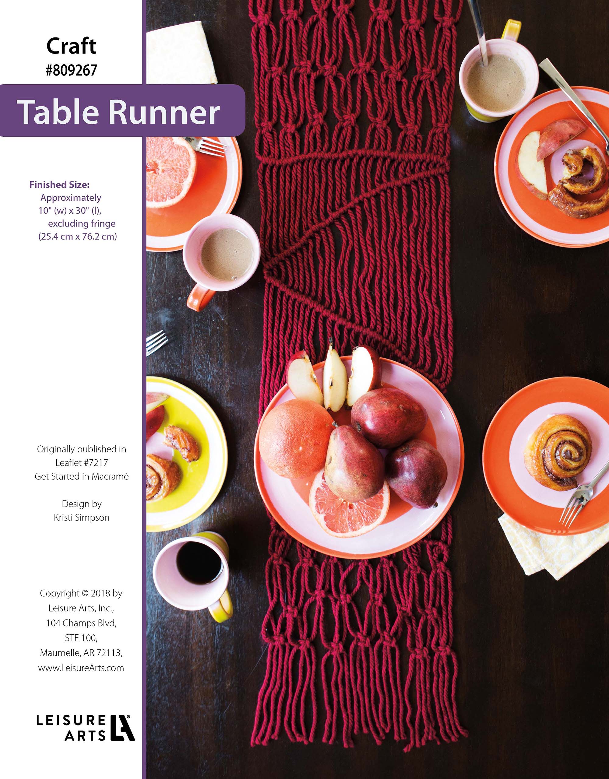 Leisure Arts Macrame Table Runner ePattern