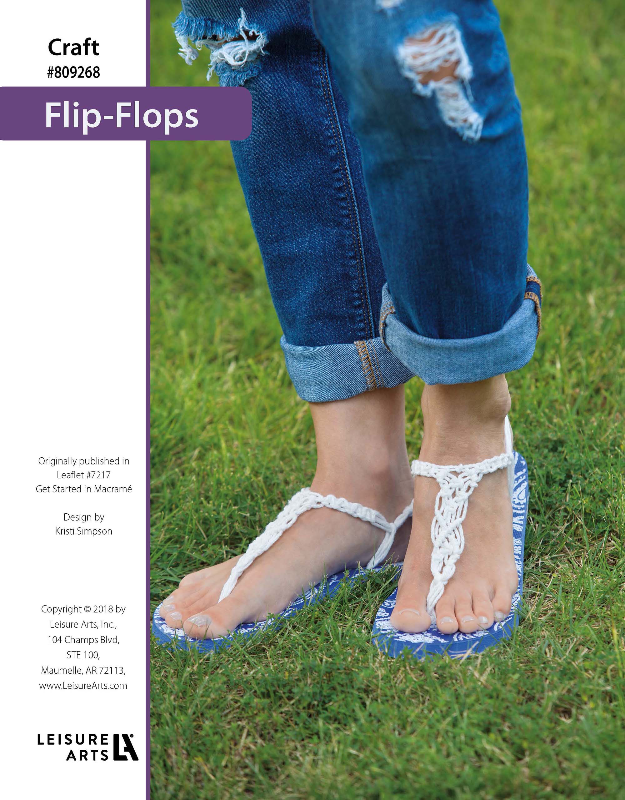 Leisure Arts Macrame Flip Flops ePattern