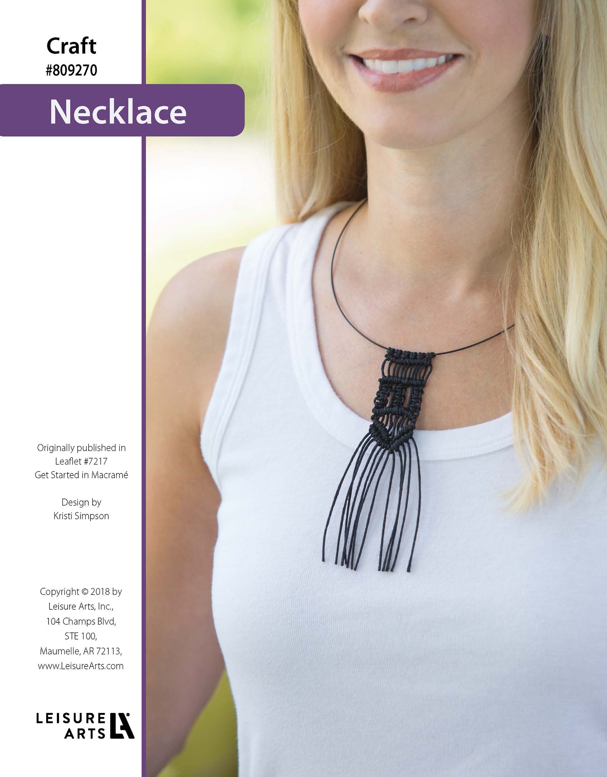Leisure Arts Macrame Necklace ePattern