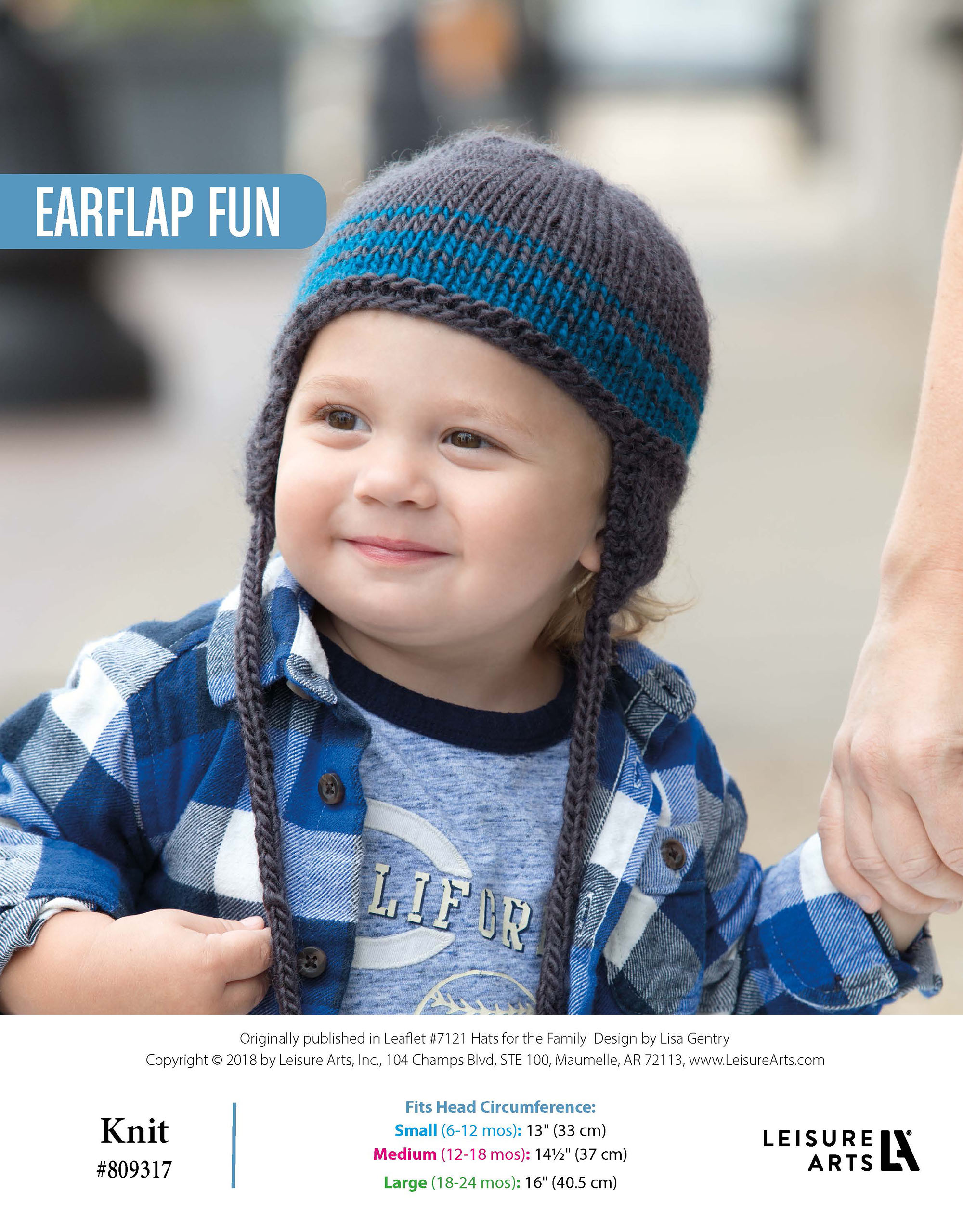 Leisure Arts Hats For The Family Hat Earflap Fun Knit ePattern