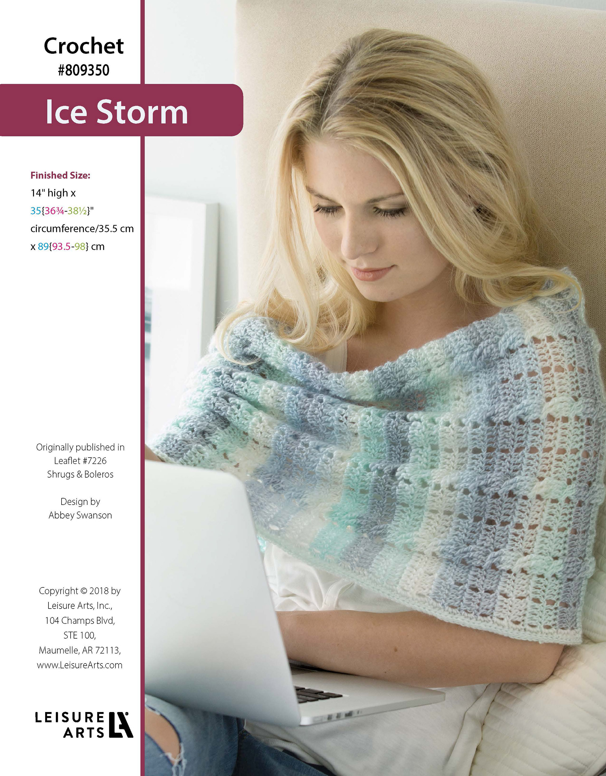 Leisure Arts Shrugs Boleros Ice Storm Crochet ePattern