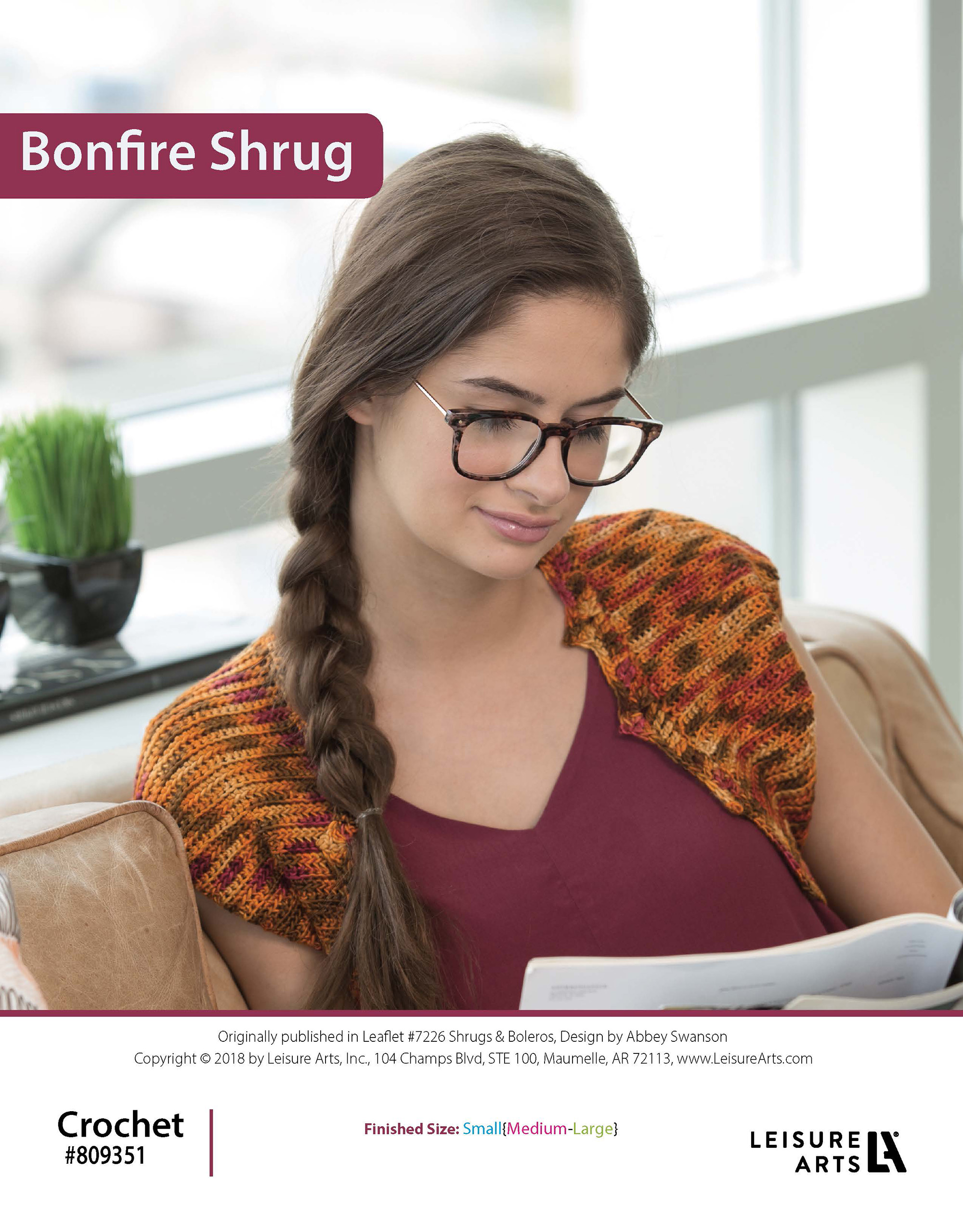 Leisure Arts Shrugs Boleros Bonfire Crochet ePattern