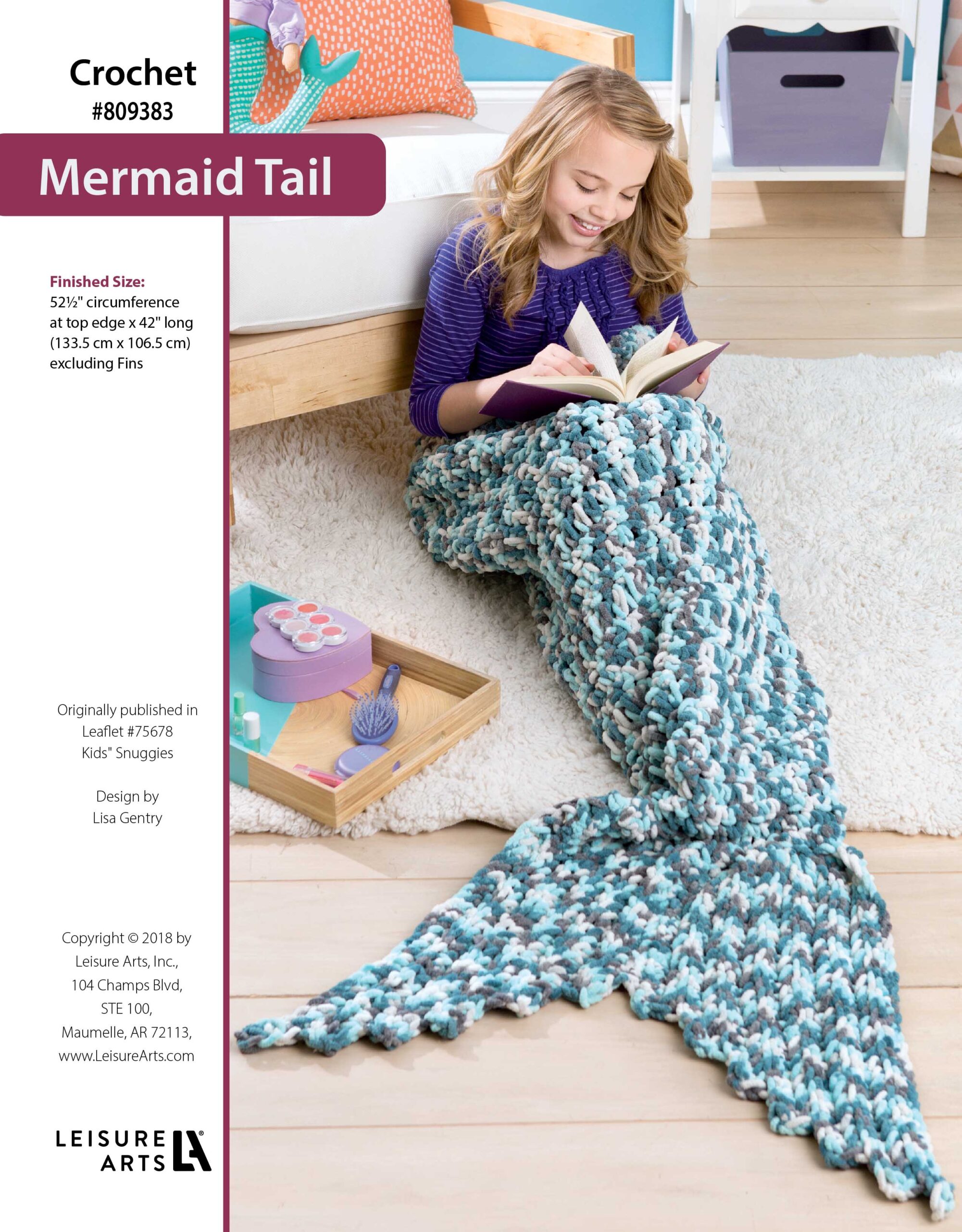 Leisure Arts Kids Snuggies Mermaid Tail Crochet ePattern