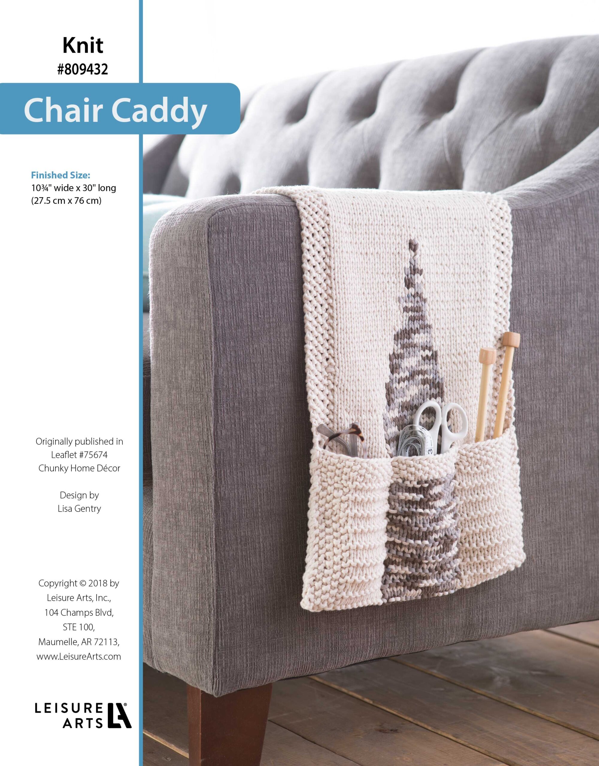 Leisure Arts Chunky Home Decor To Knit Chair Caddy ePattern