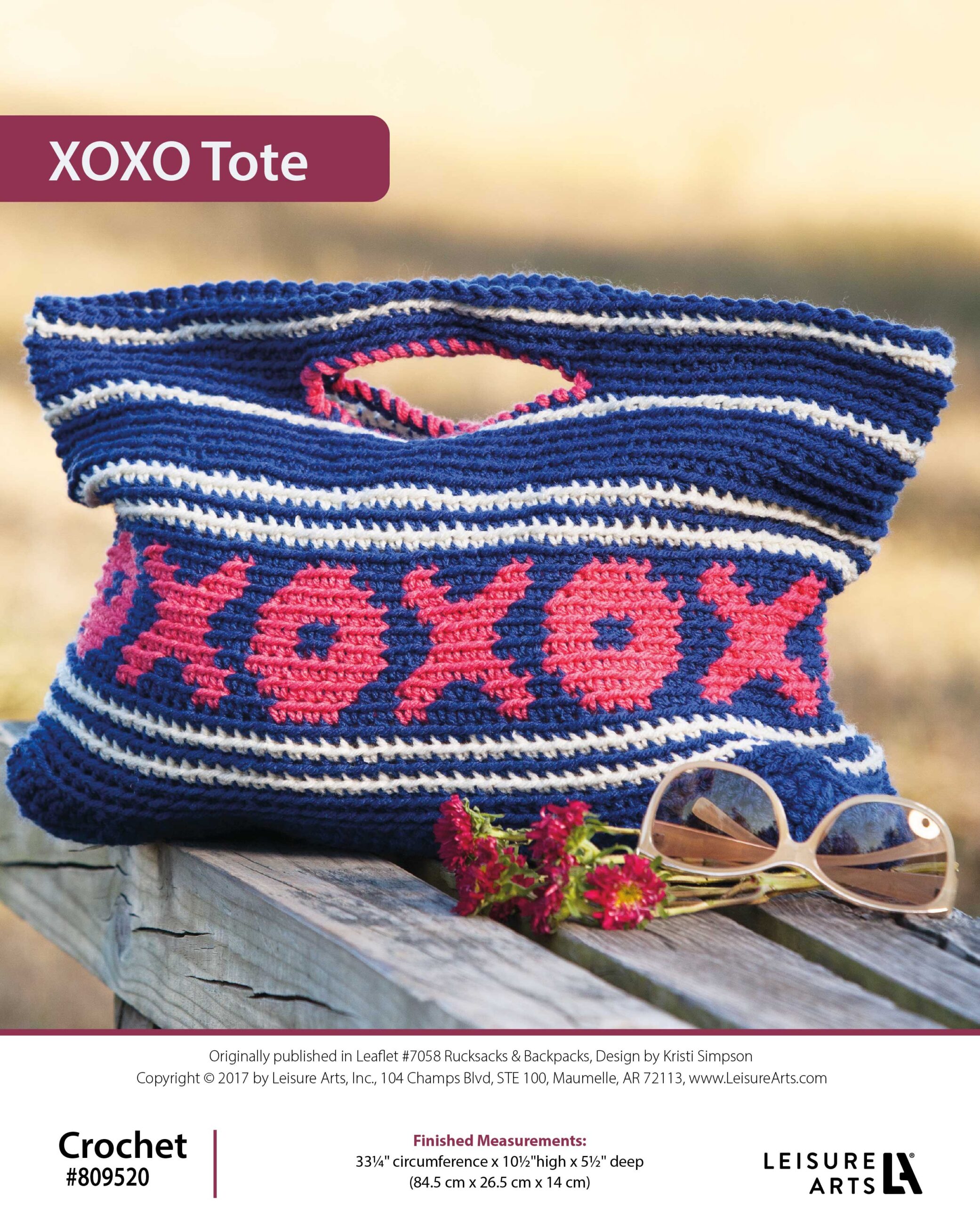 Leisure Arts Rucksacks Backpacks Crochet XOXO Bag ePattern