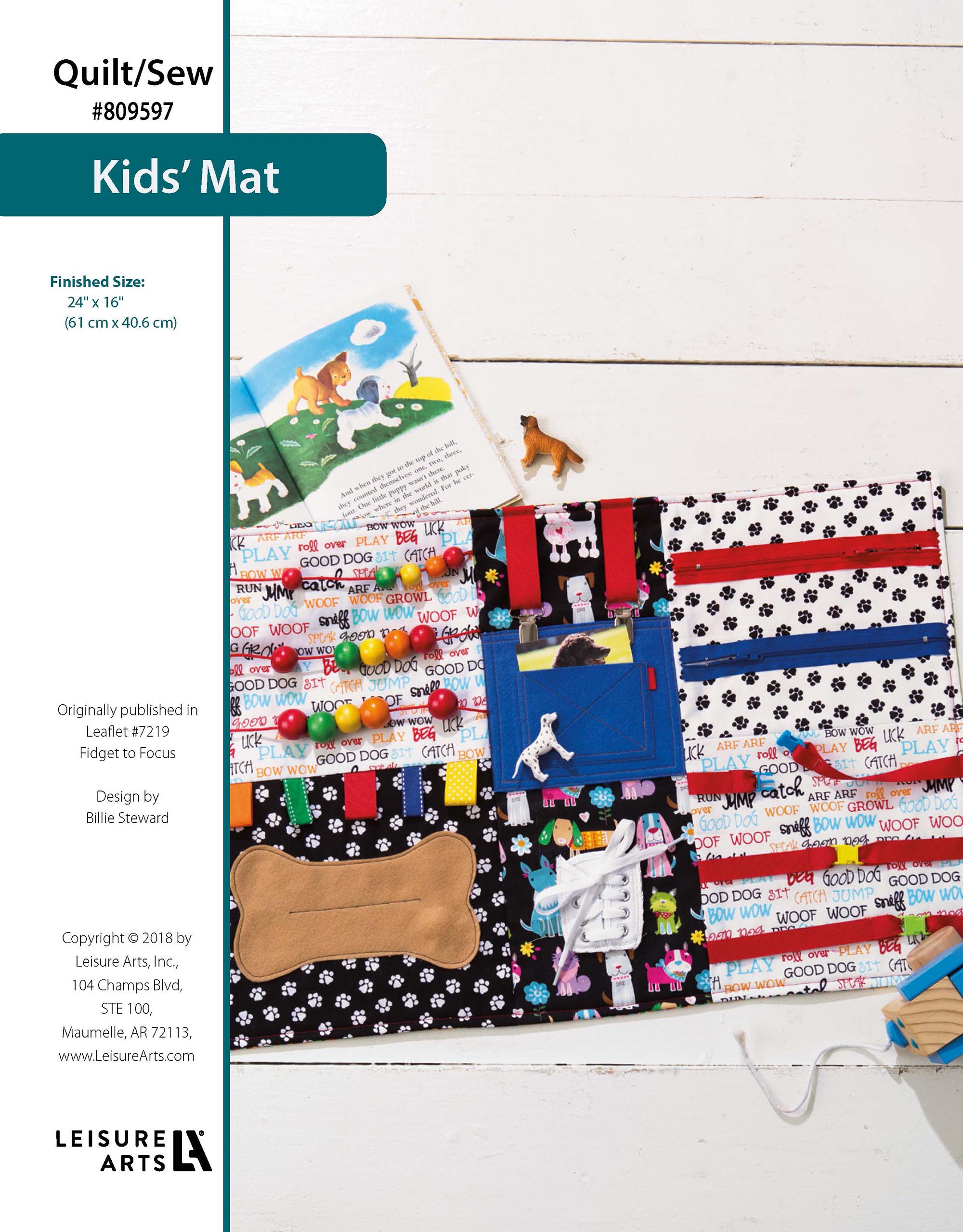 Leisure Arts Fidget to Focus Kids Mat Quilt ePattern