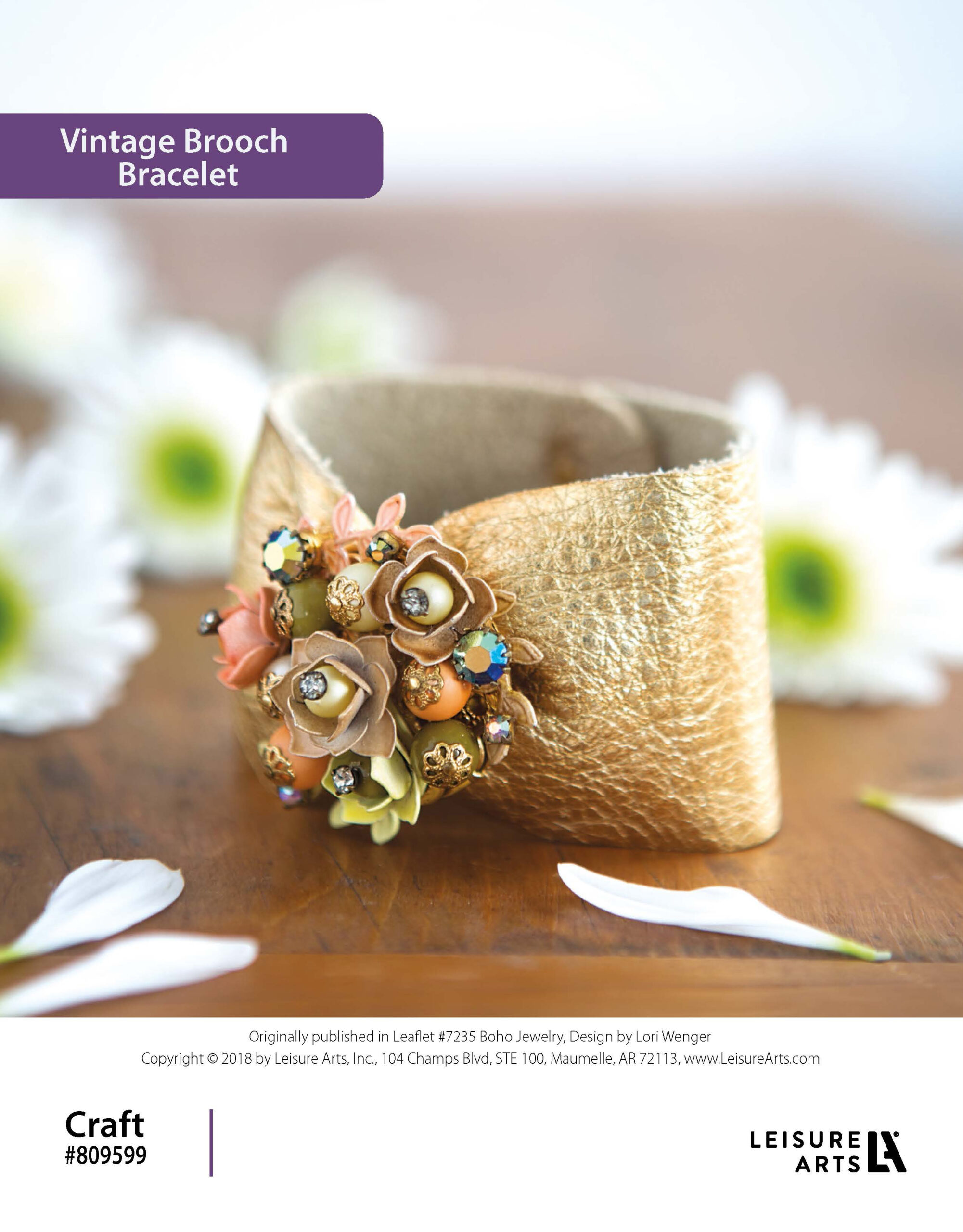 Leisure Arts Boho Jewelry Vintage Brooch Bracelet ePattern