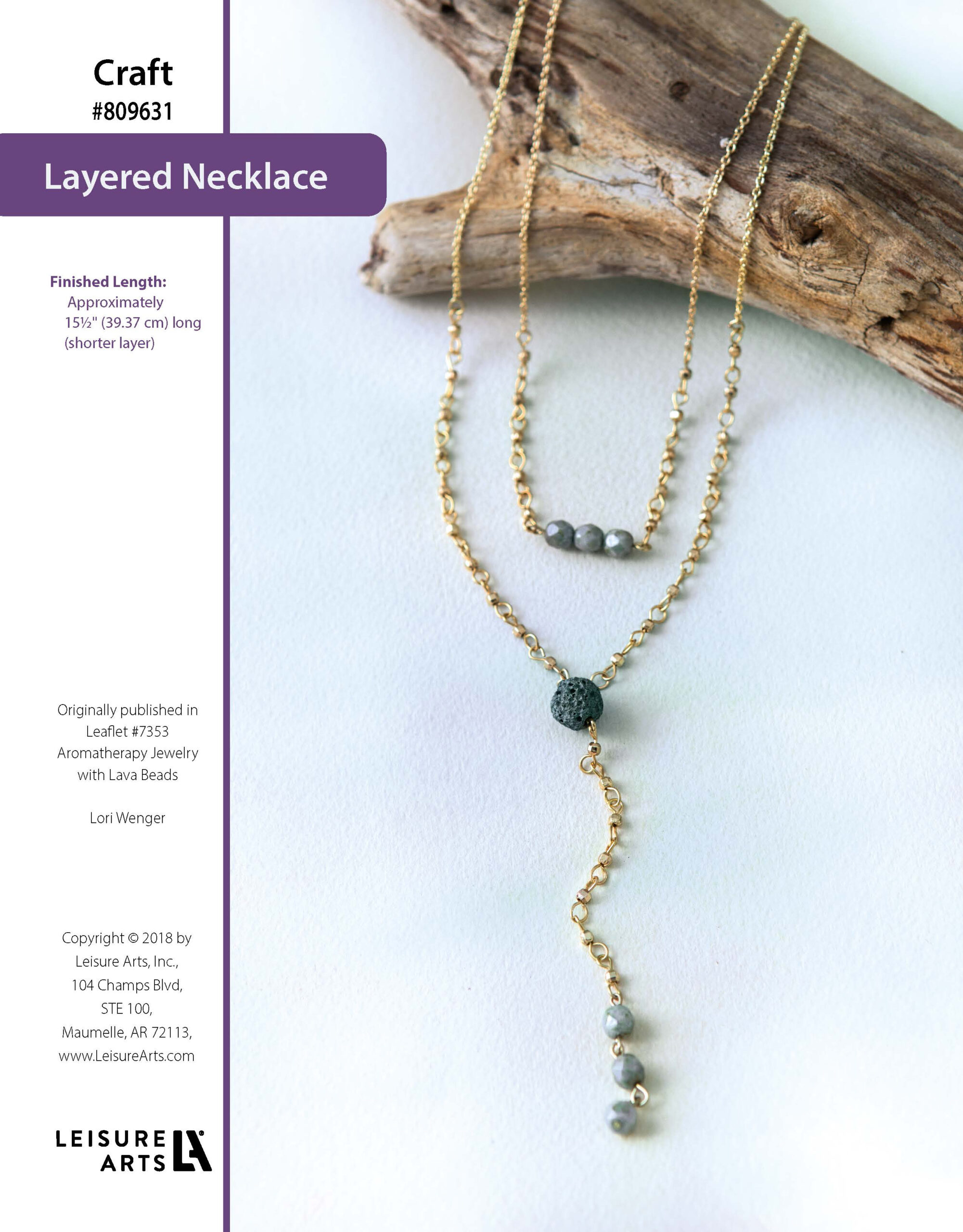 Leisure Arts ePattern Jewelry With Lava Beads Layered Necklace