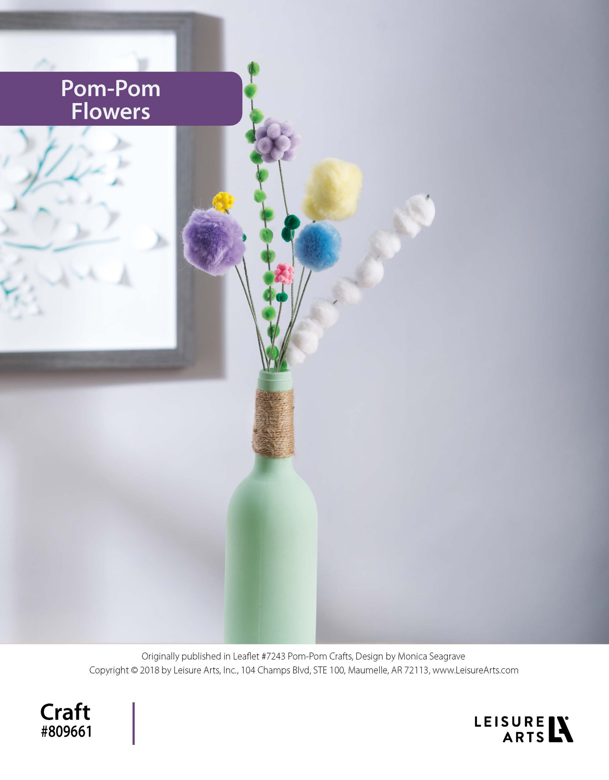 Leisure Arts ePattern Pom Pom Craft PomPom Flowers