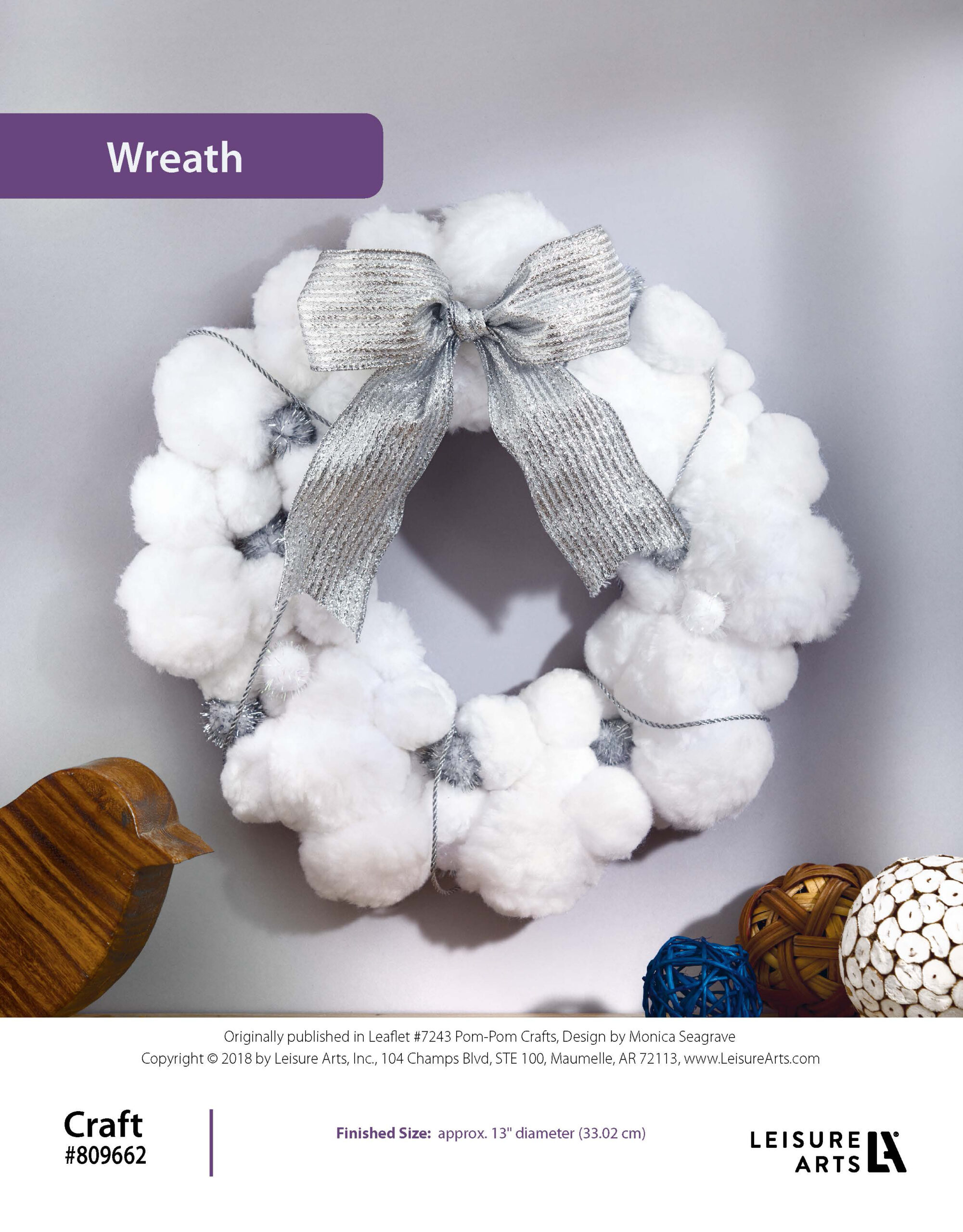 Leisure Arts ePattern Pom Pom Craft Wreath