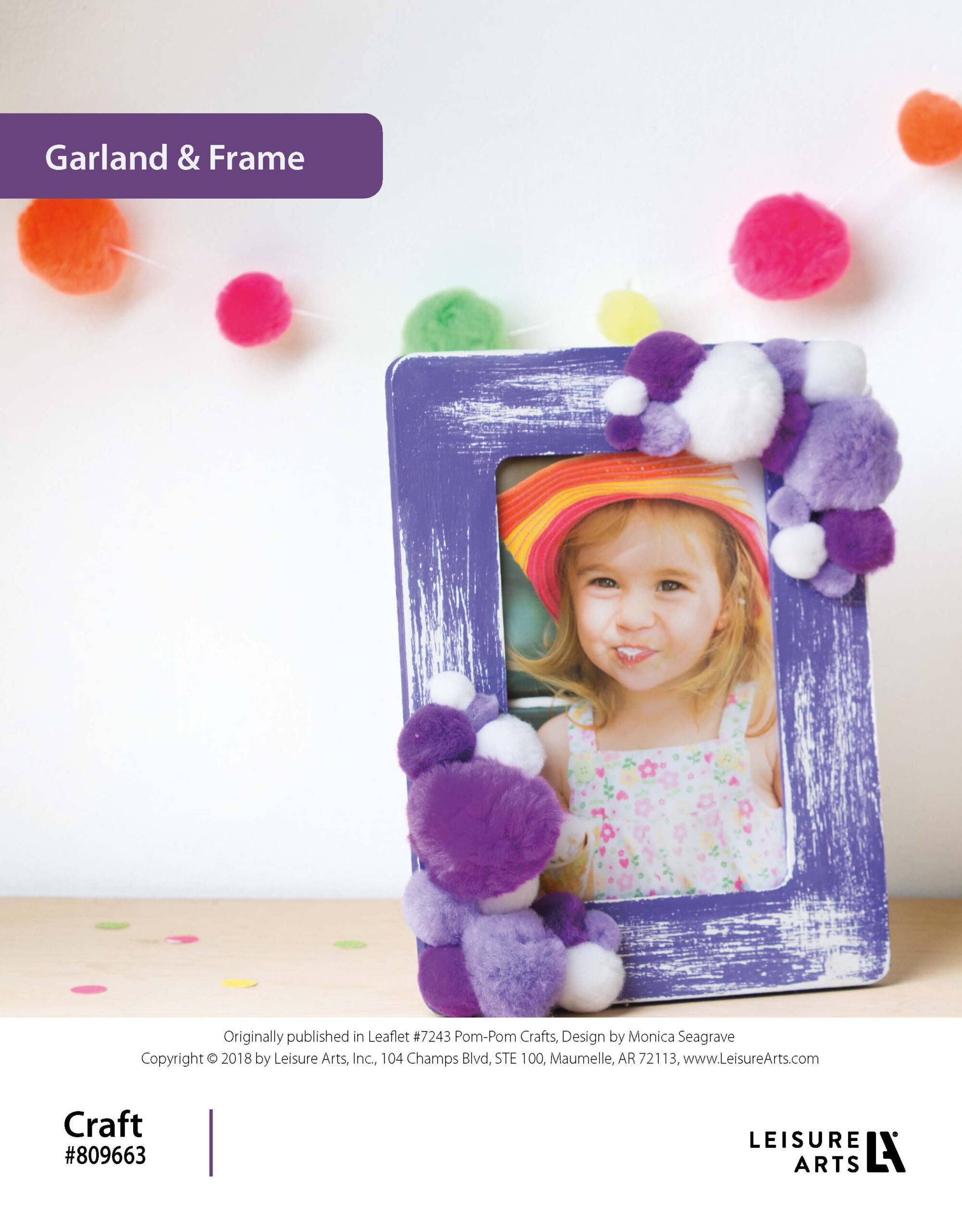 Leisure Arts ePattern Pom Pom Craft Garland Frame