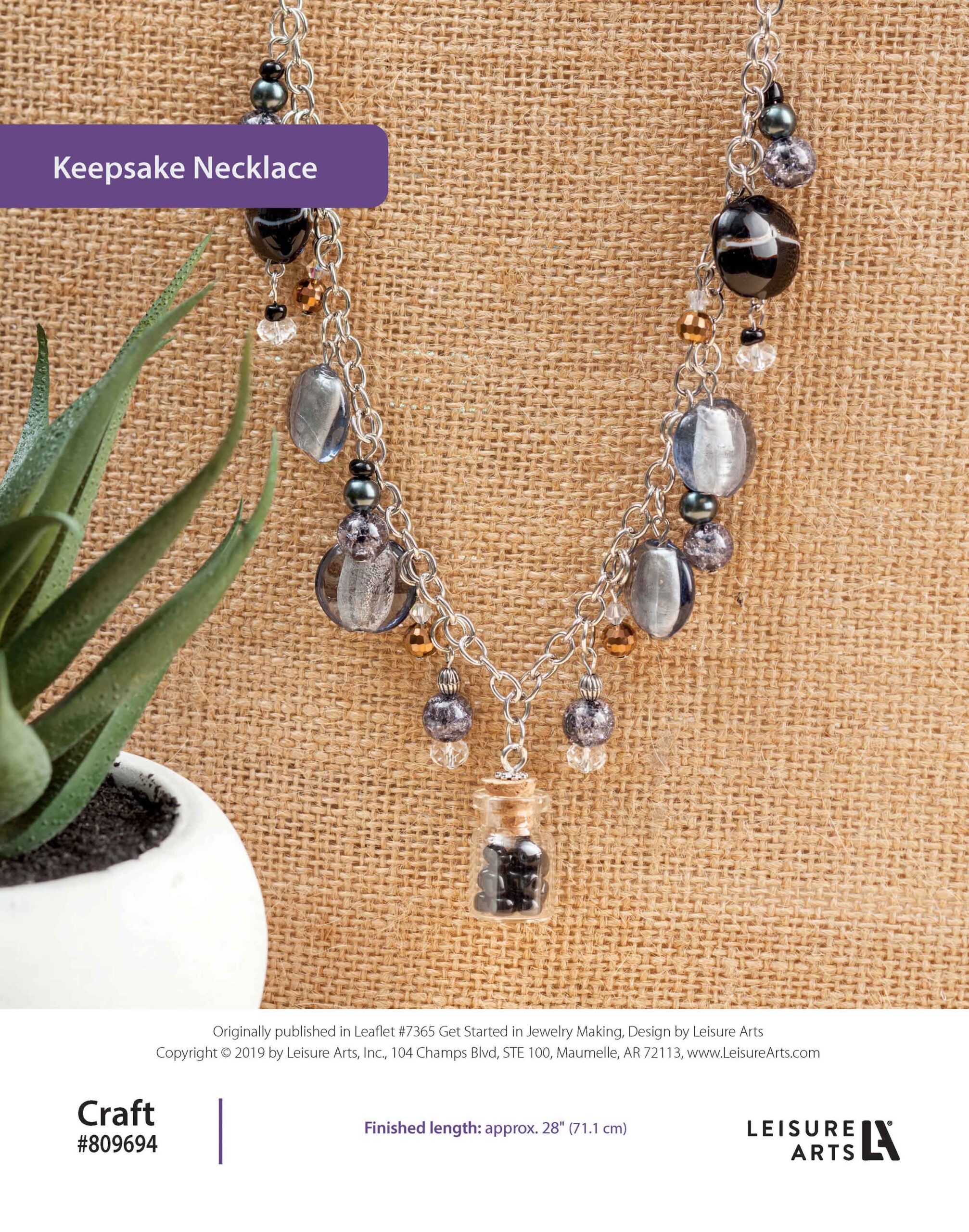 Leisure Arts Get Started In Jewelry Making Keepsake Necklace ePattern