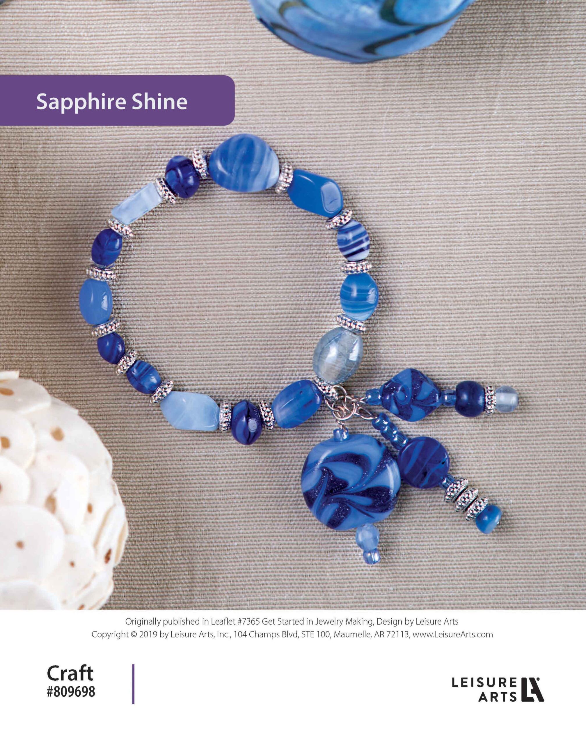 Leisure Arts Get Started In Jewelry Making Sapphire Shine ePattern