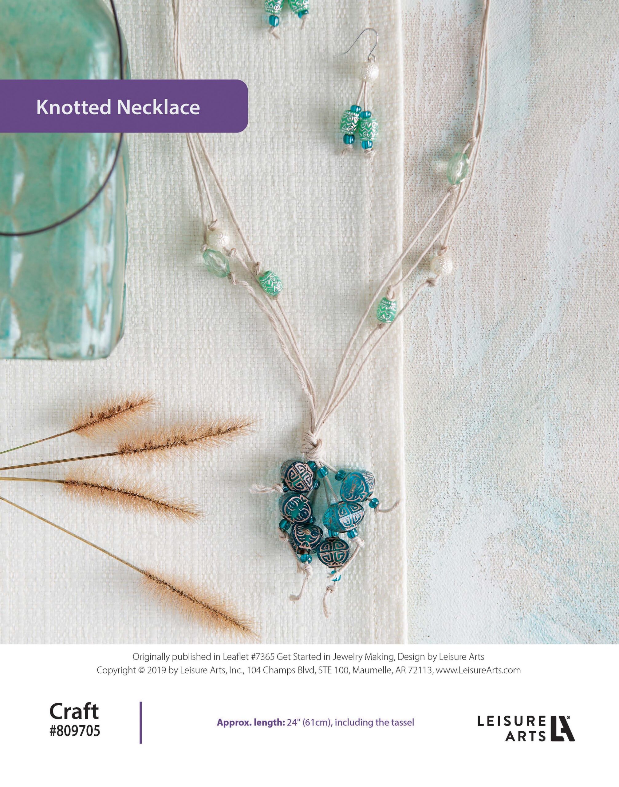 Leisure Arts Get Started In Jewelry Making Knotted Necklace ePattern