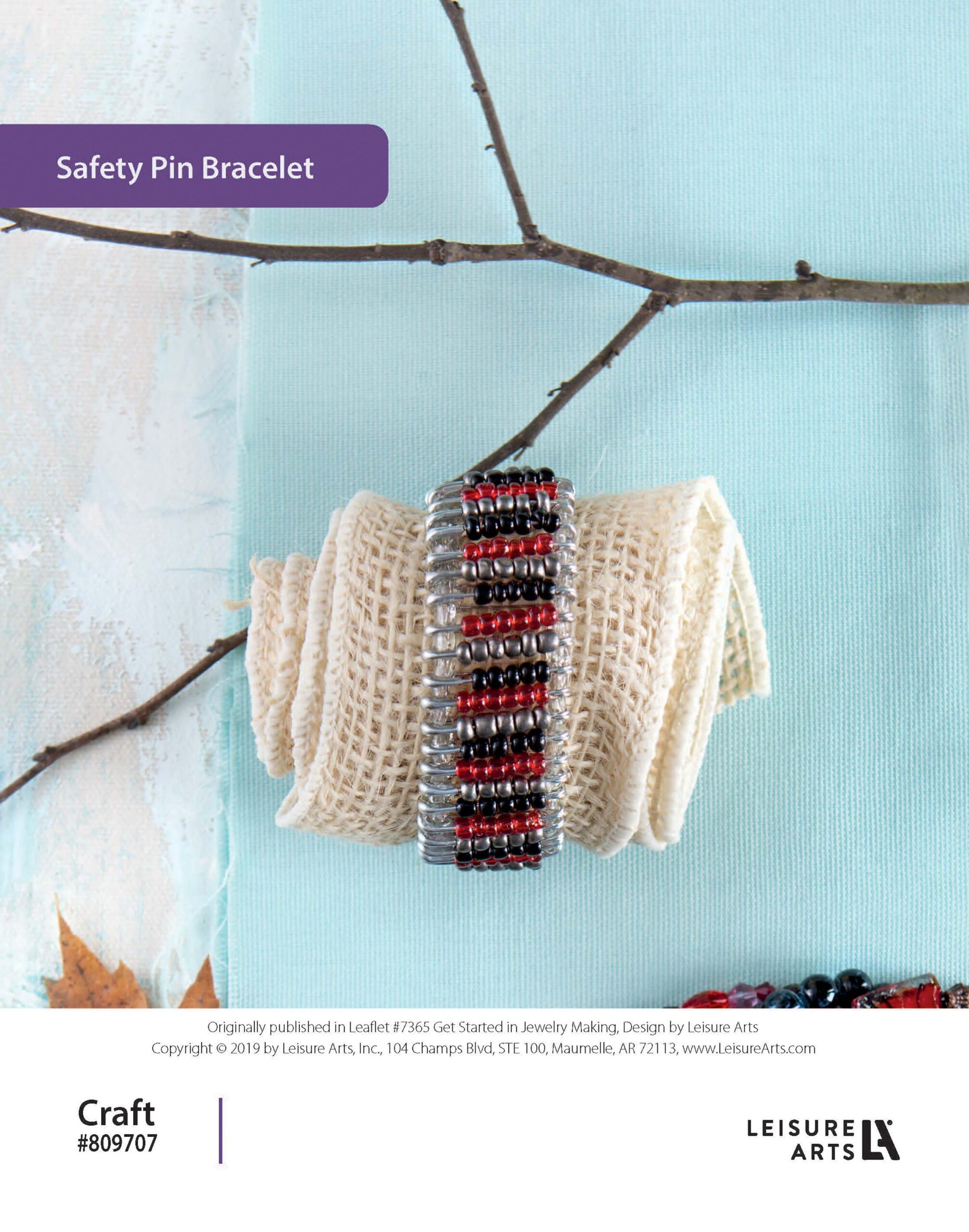 Leisure Arts Get Started In Jewelry Making Safety Pin Bracelet ePattern