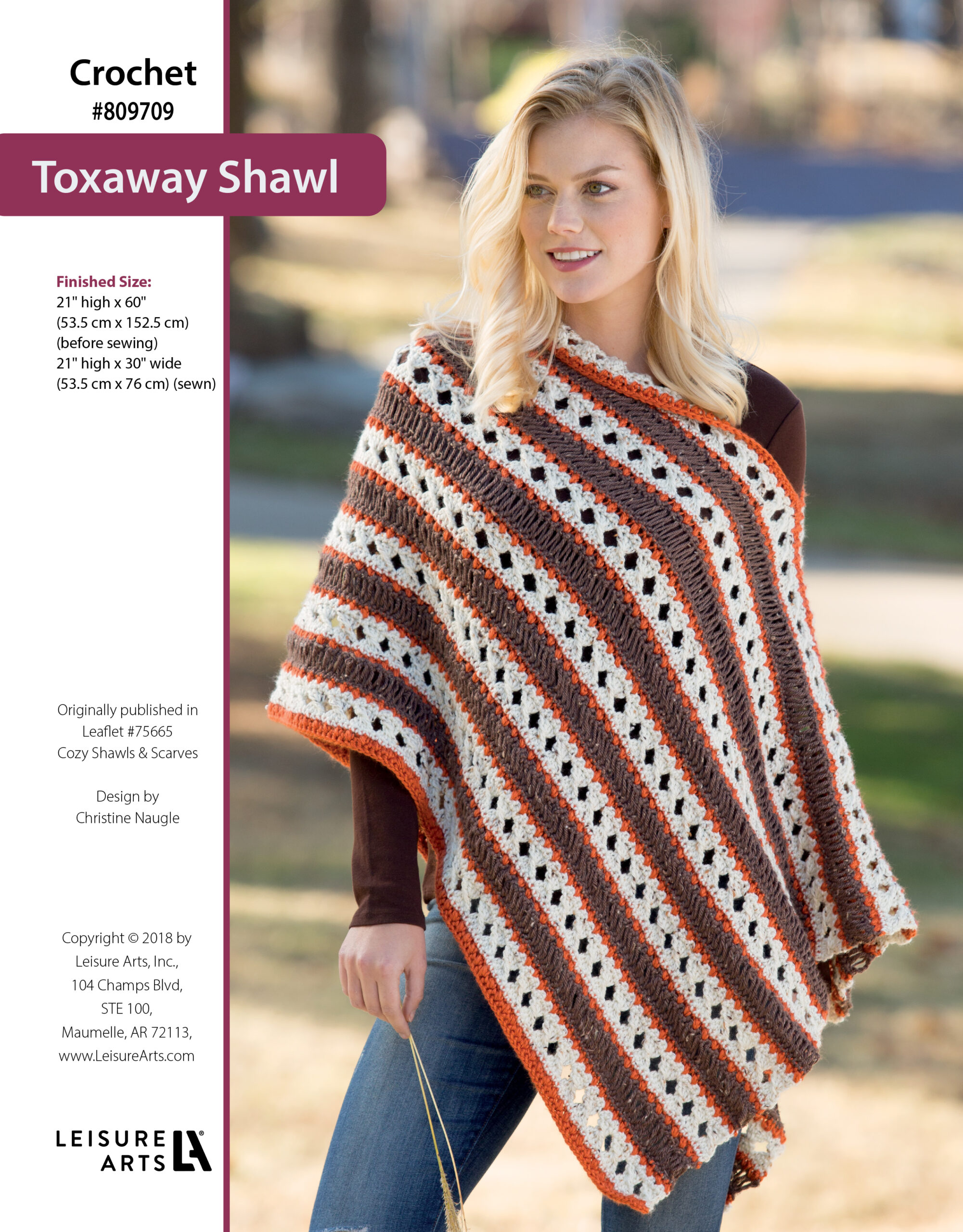 Leisure Arts ePattern Cozy Toxaway Shawl