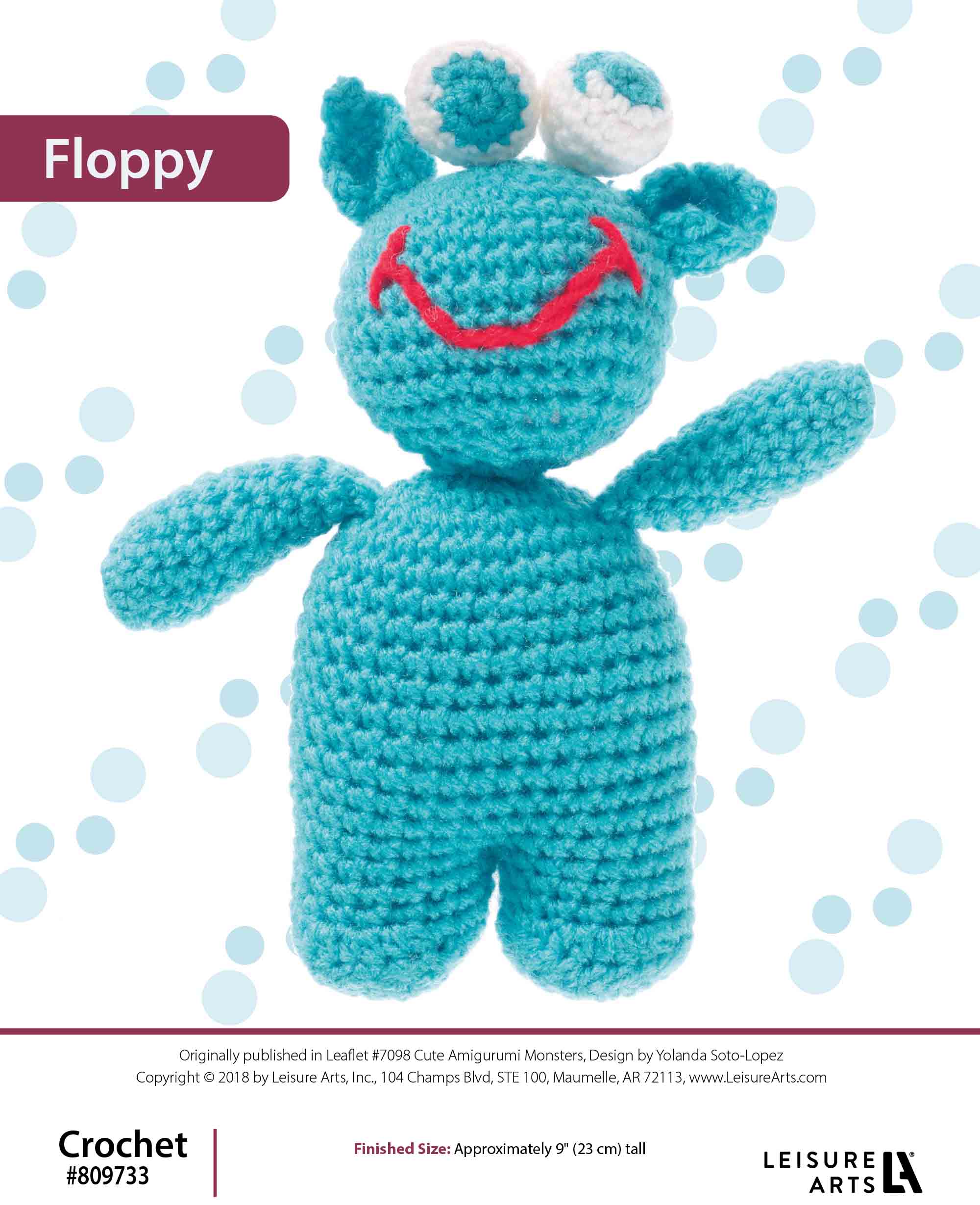 Leisure Arts Cute Amigurumi Monster Floppy Crochet ePattern
